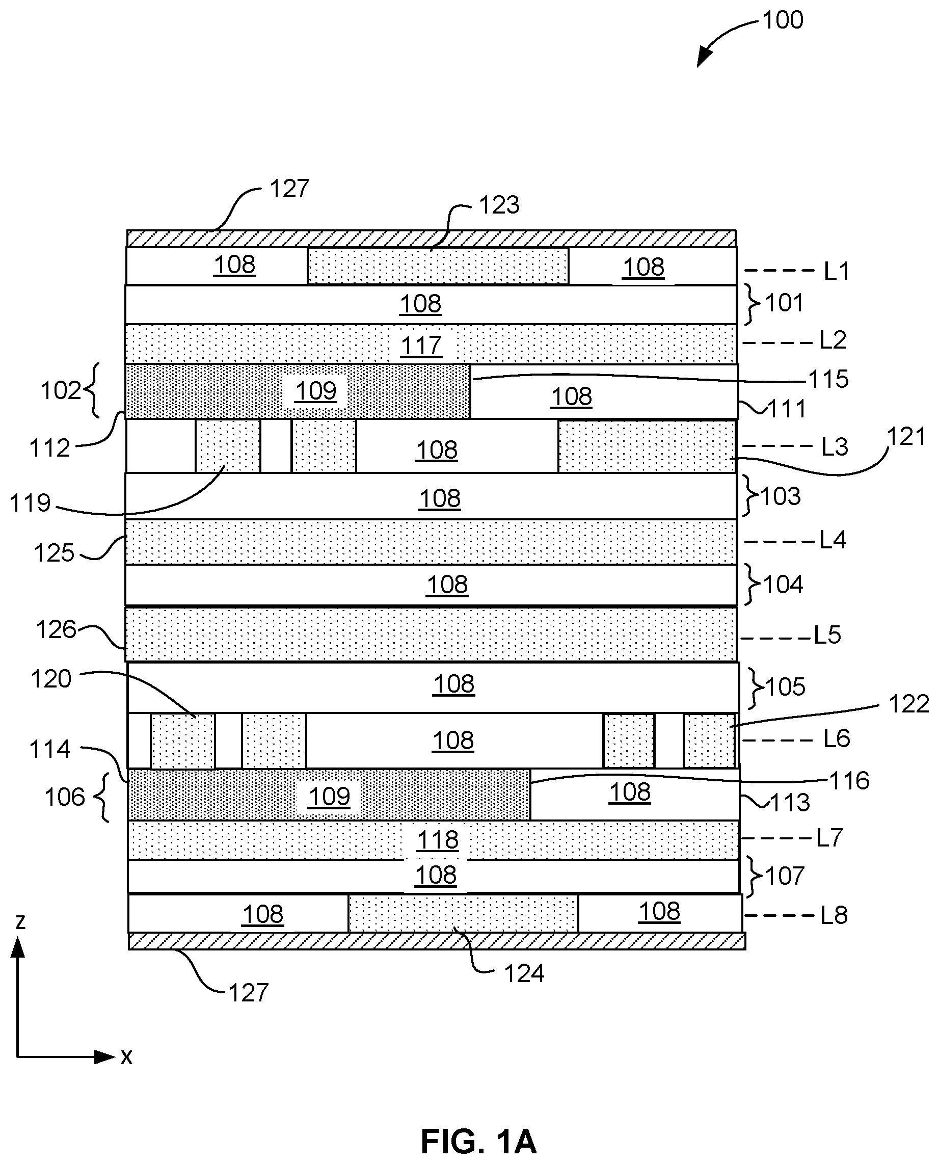Patent US12120811 — Multi-dielectric printed circuit board — Figure 1