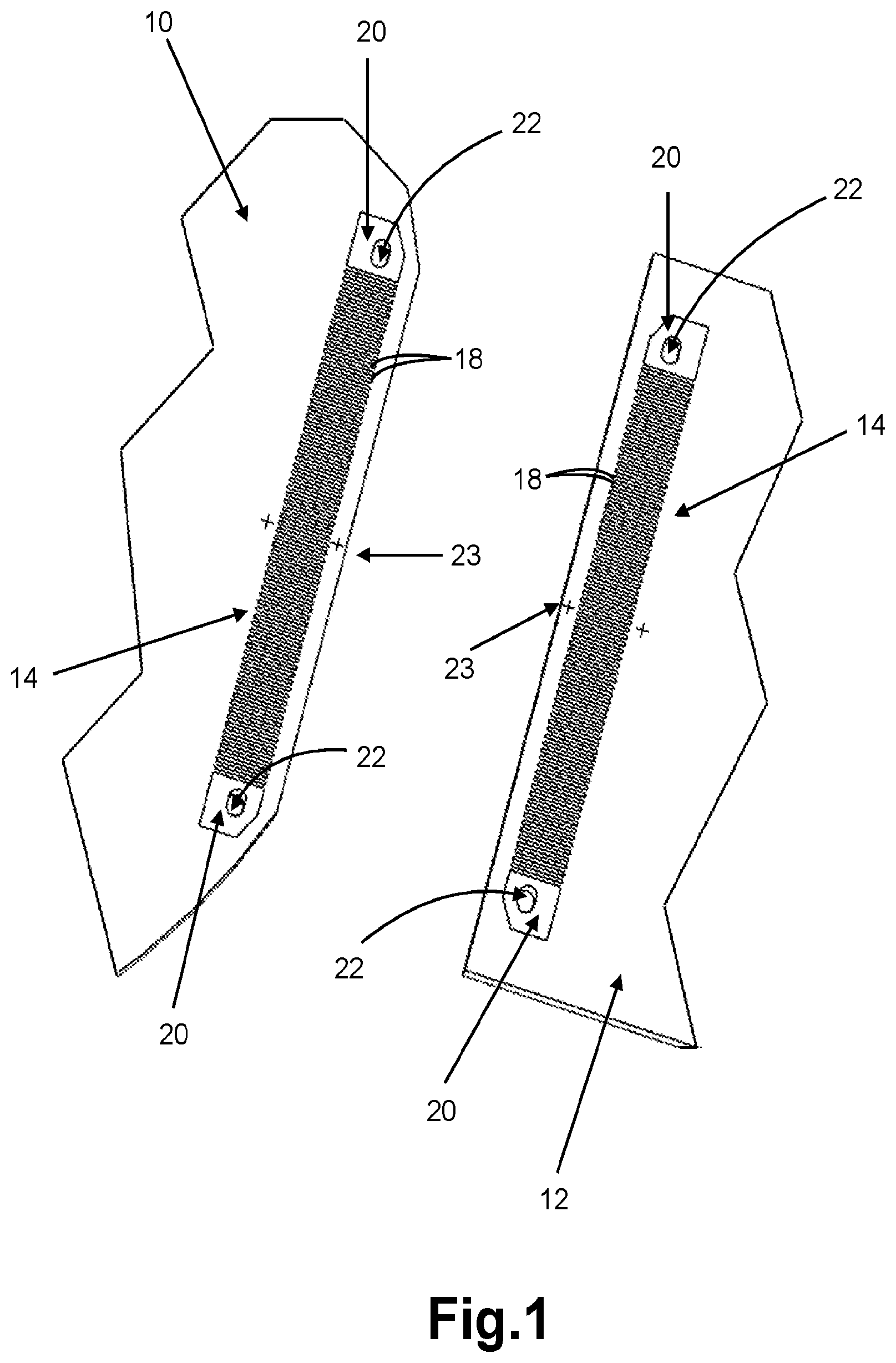 Patent US12120821 — Flexible jumper with a mounting frame — Figure 1