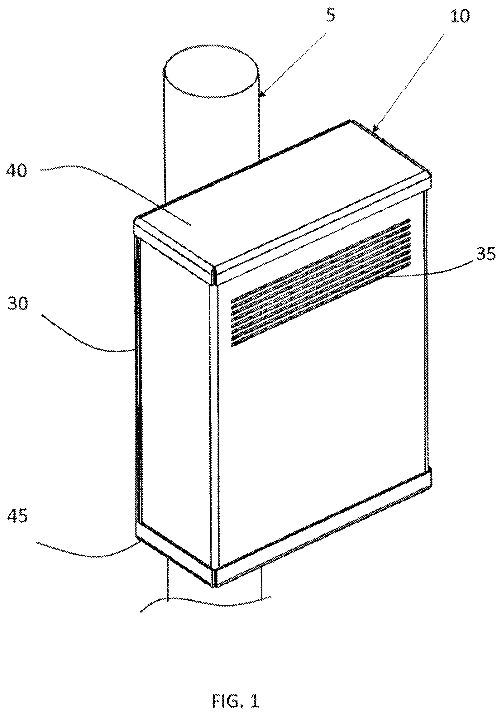 Patent US12120847 Figure 1 – Container for one or more electronic devices and methods of use thereof