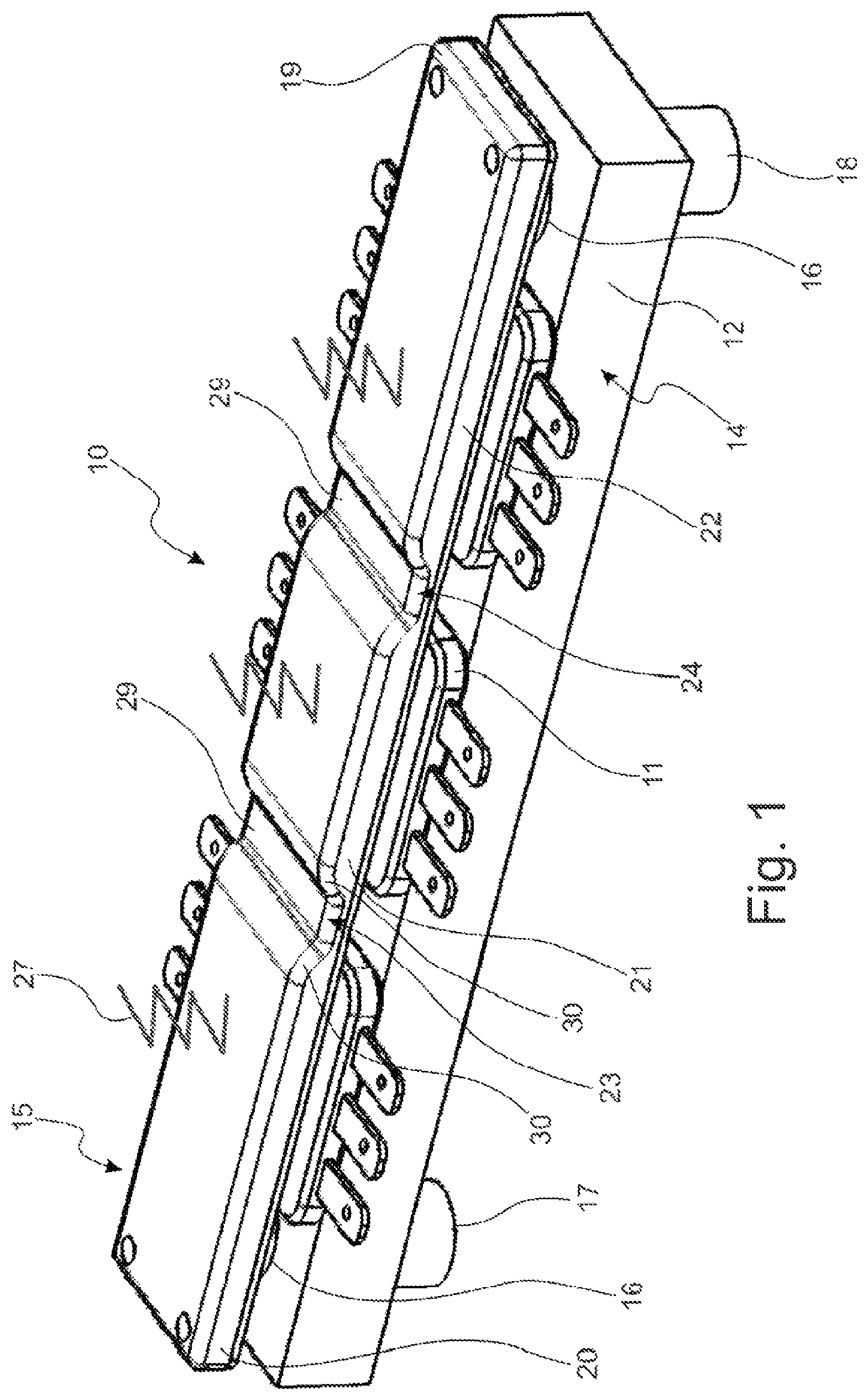 Patent US12120857 — Arrangement made up of cooling device and cooling article — Figure 1