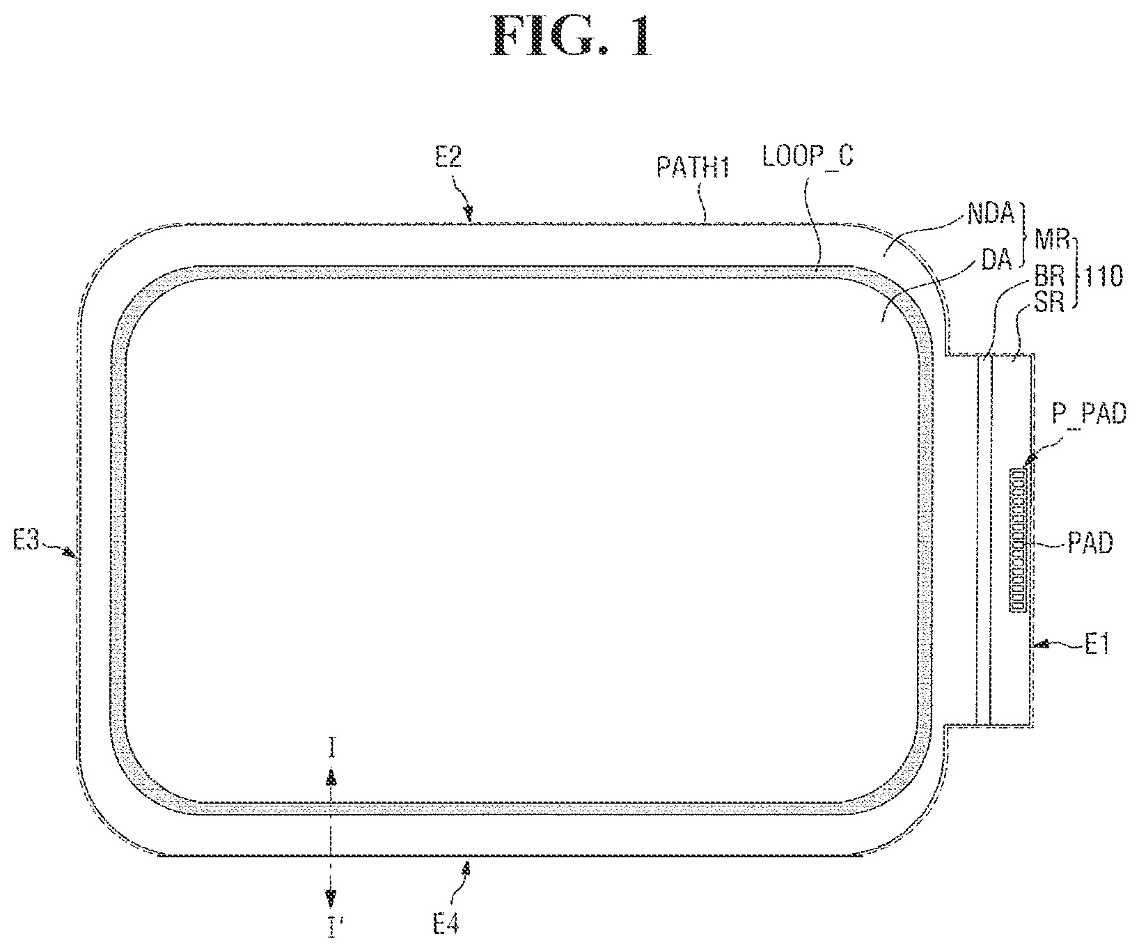 Patent US12120902 — Foldable display device — Figure 1
