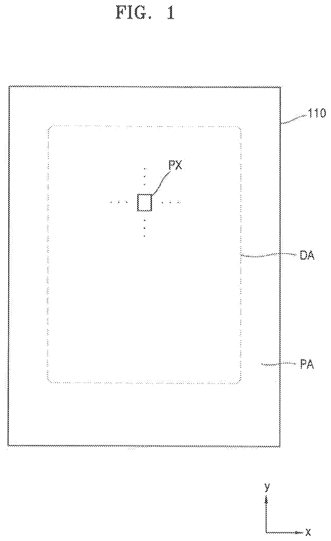 Patent US12120930 — Display device with a driving voltage line that overlaps a transistor and a pixel electrode — Figure 1