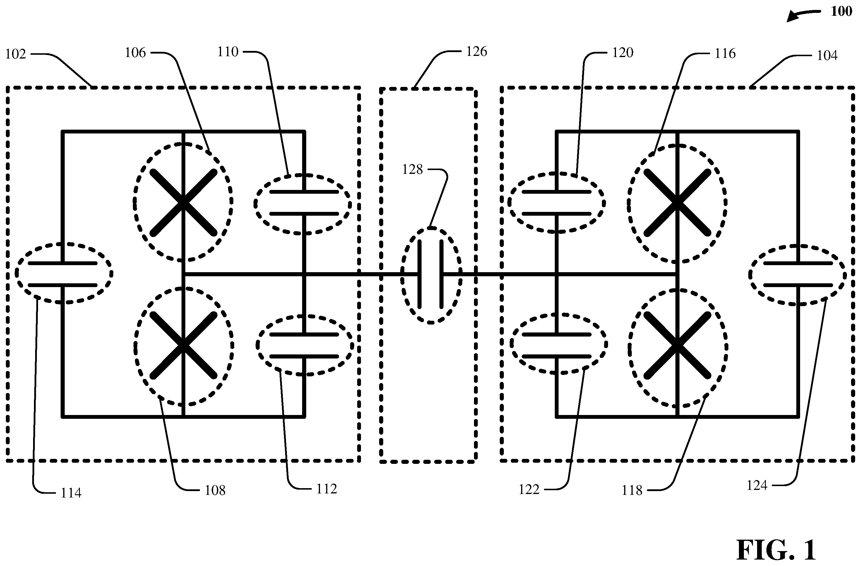 Patent US12120965 — Mode-selective couplers for frequency collision reduction — Figure 1