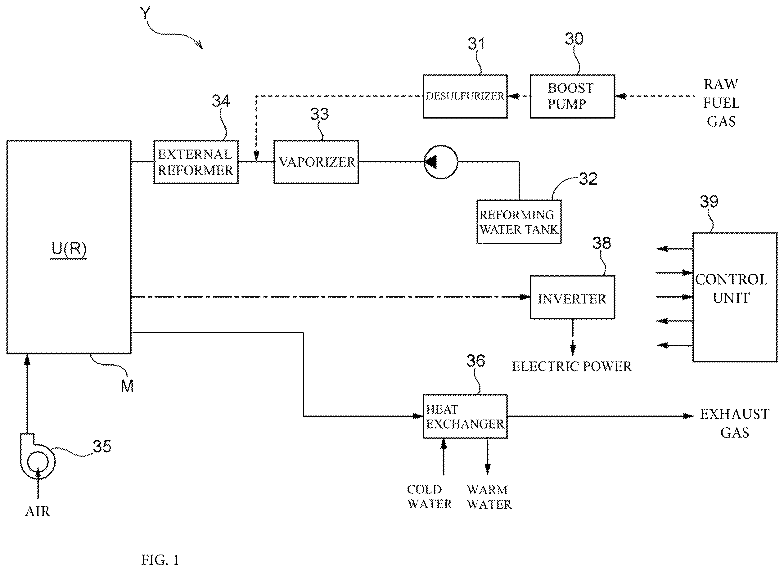 Patent US12126064 — Metal support-type fuel cell and fuel cell module — Figure 1