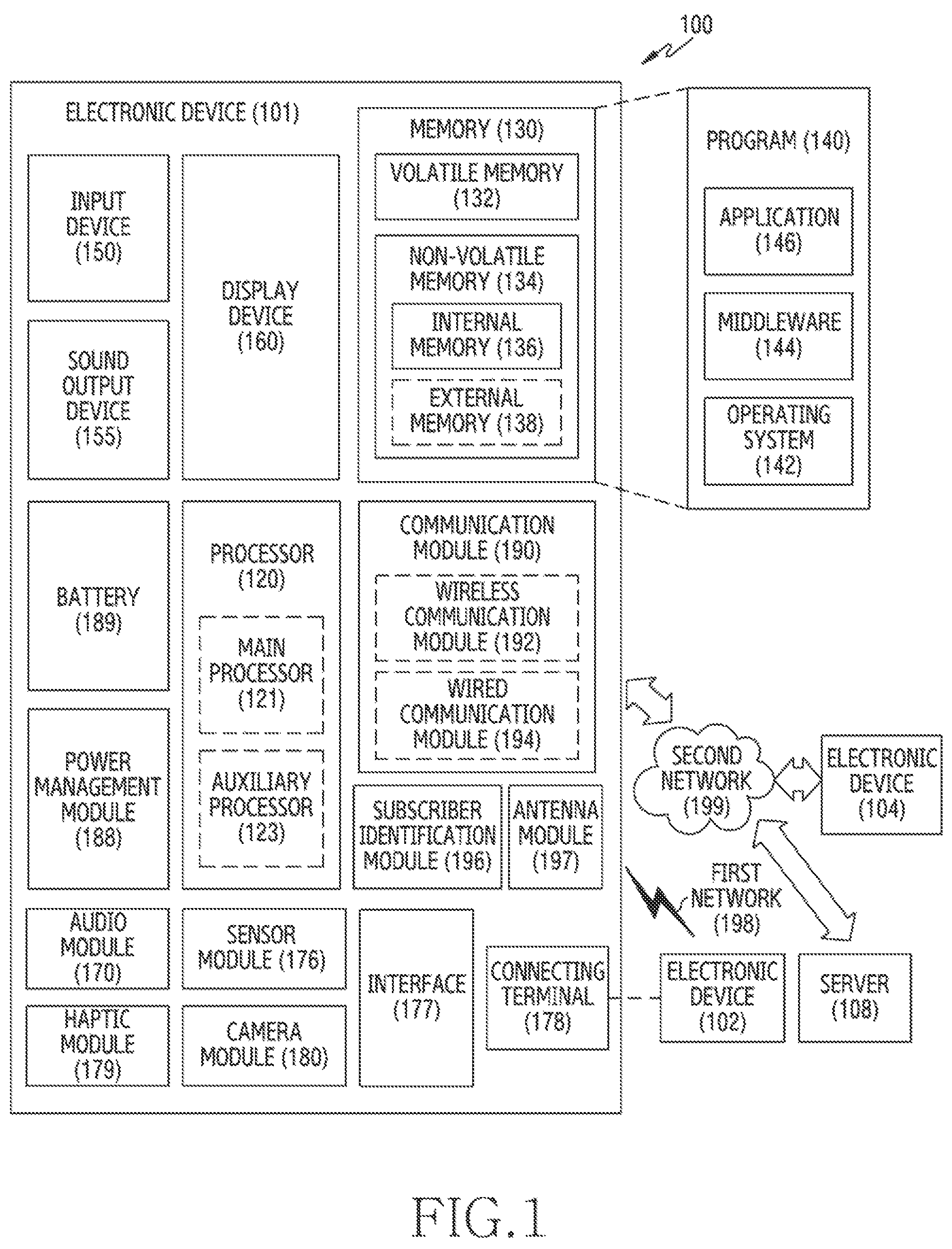 Patent US12126095 — Electronic device comprising antenna — Figure 1
