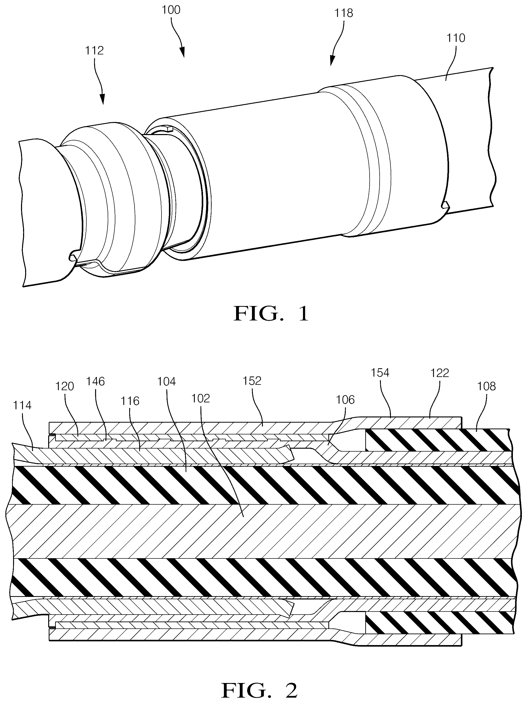 Patent US12126131 — Electrical cable terminal with two piece coaxial crimped outer ferrule — Figure 1