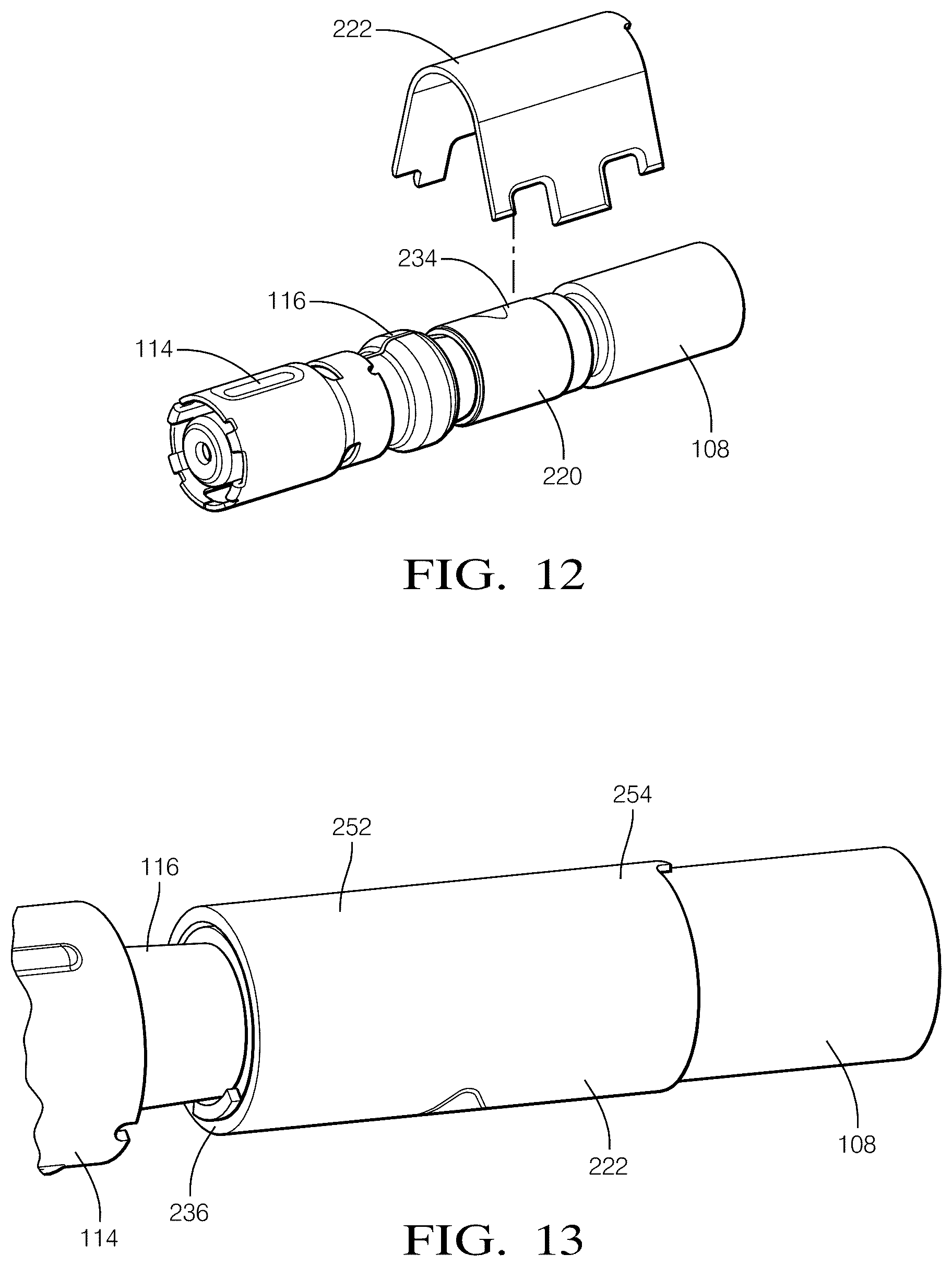 Patent US12126131 Figure 7 – Electrical cable terminal with two piece coaxial crimped outer ferrule