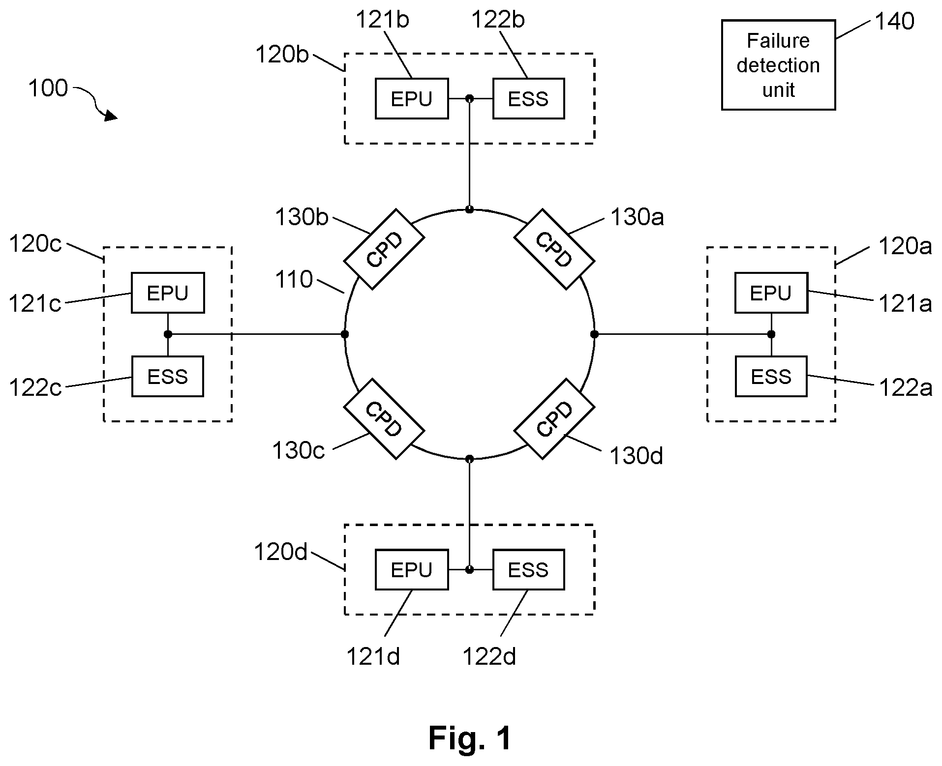 Patent US12126165 — Power distribution network — Figure 1