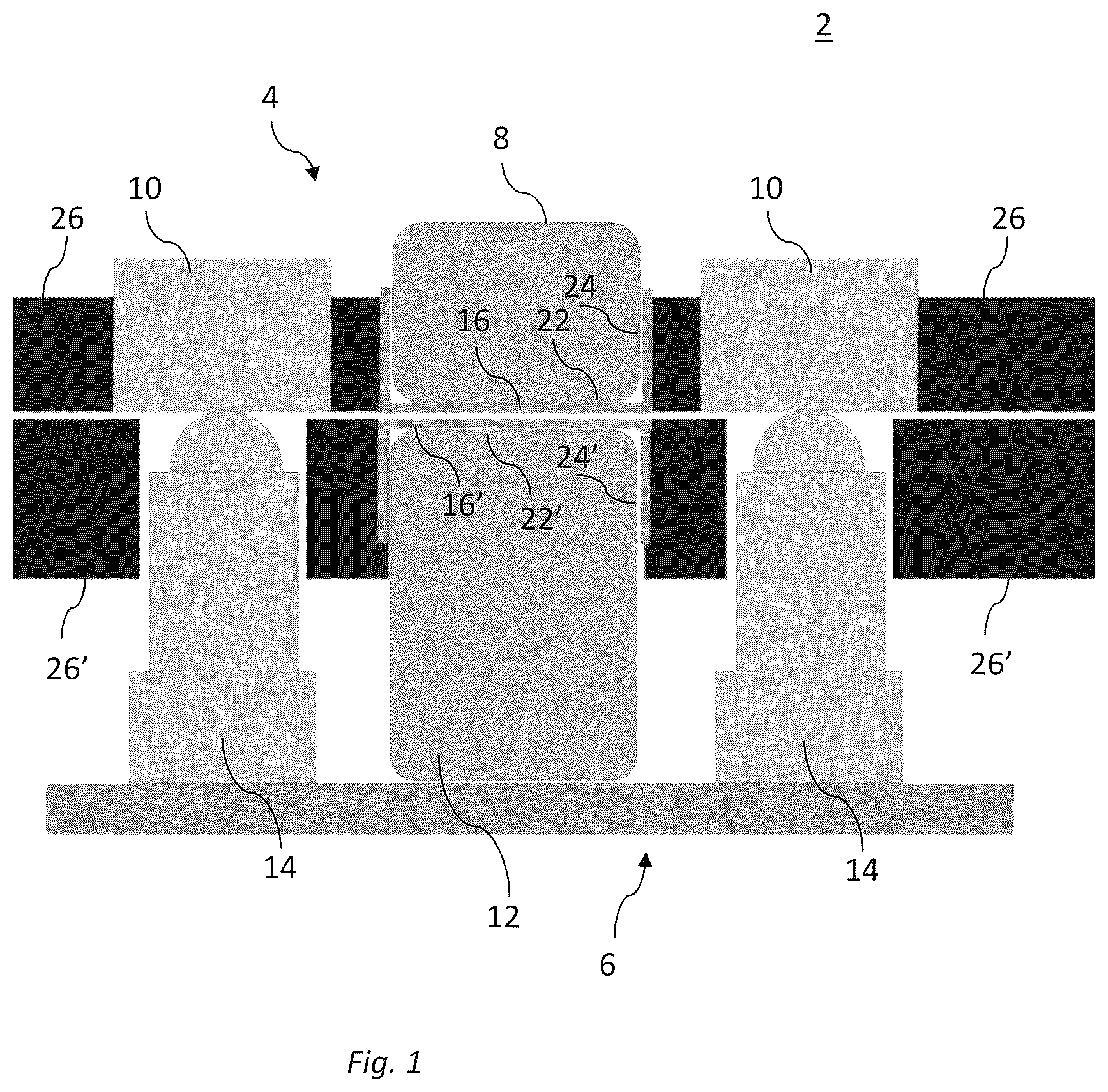 Patent US12126183 — Magnet shielding by using a non-magnetic element — Figure 1