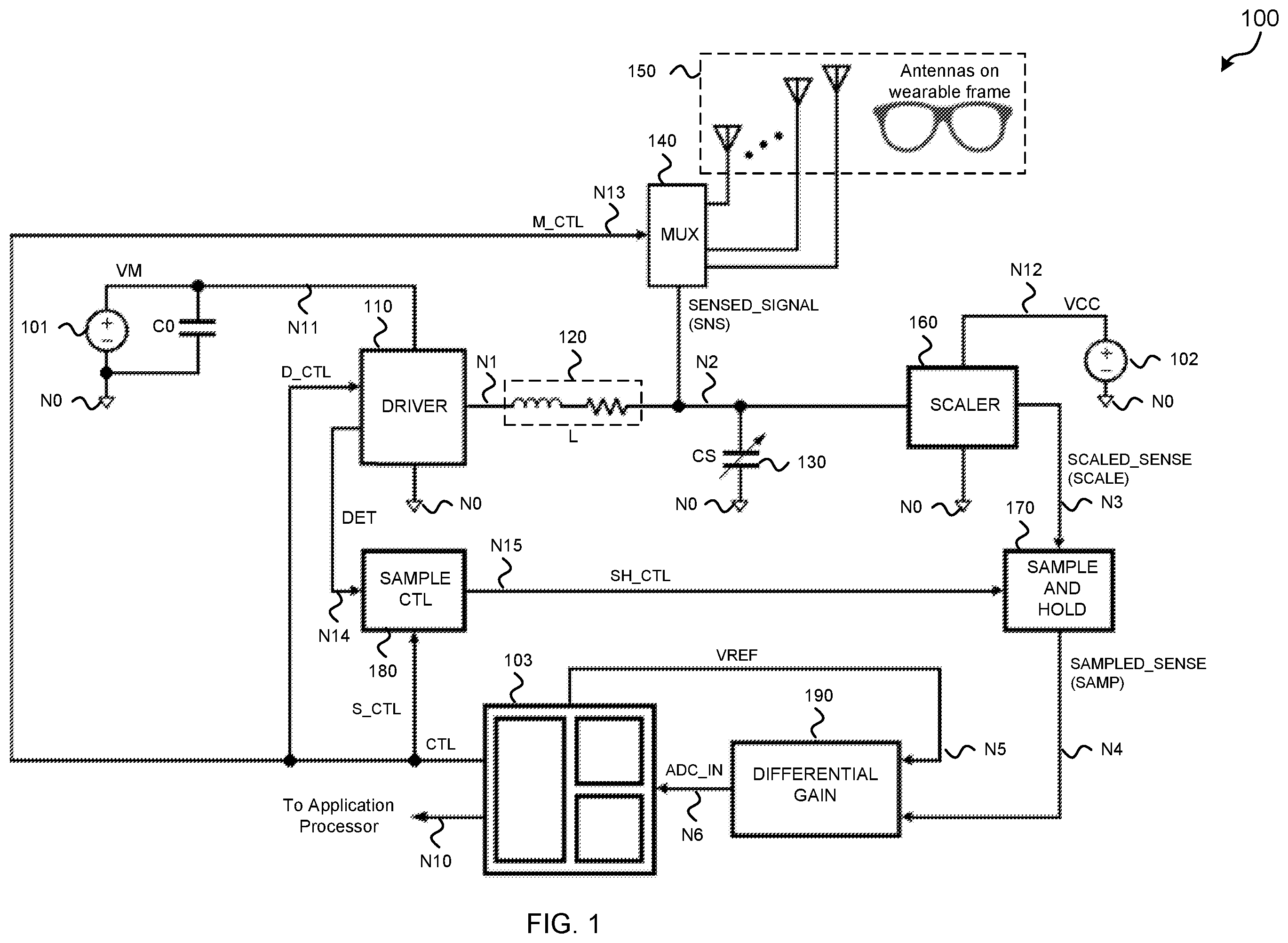 Patent US12126205 Figure 1 – High sensitivity resonant drive scheme for RF face tracking