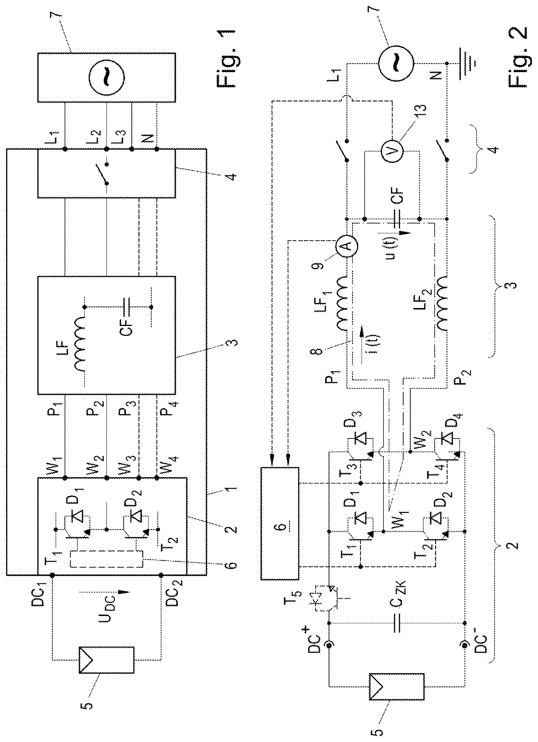 Patent US12126252 — Determination of filter parameters in an inverter — Figure 1