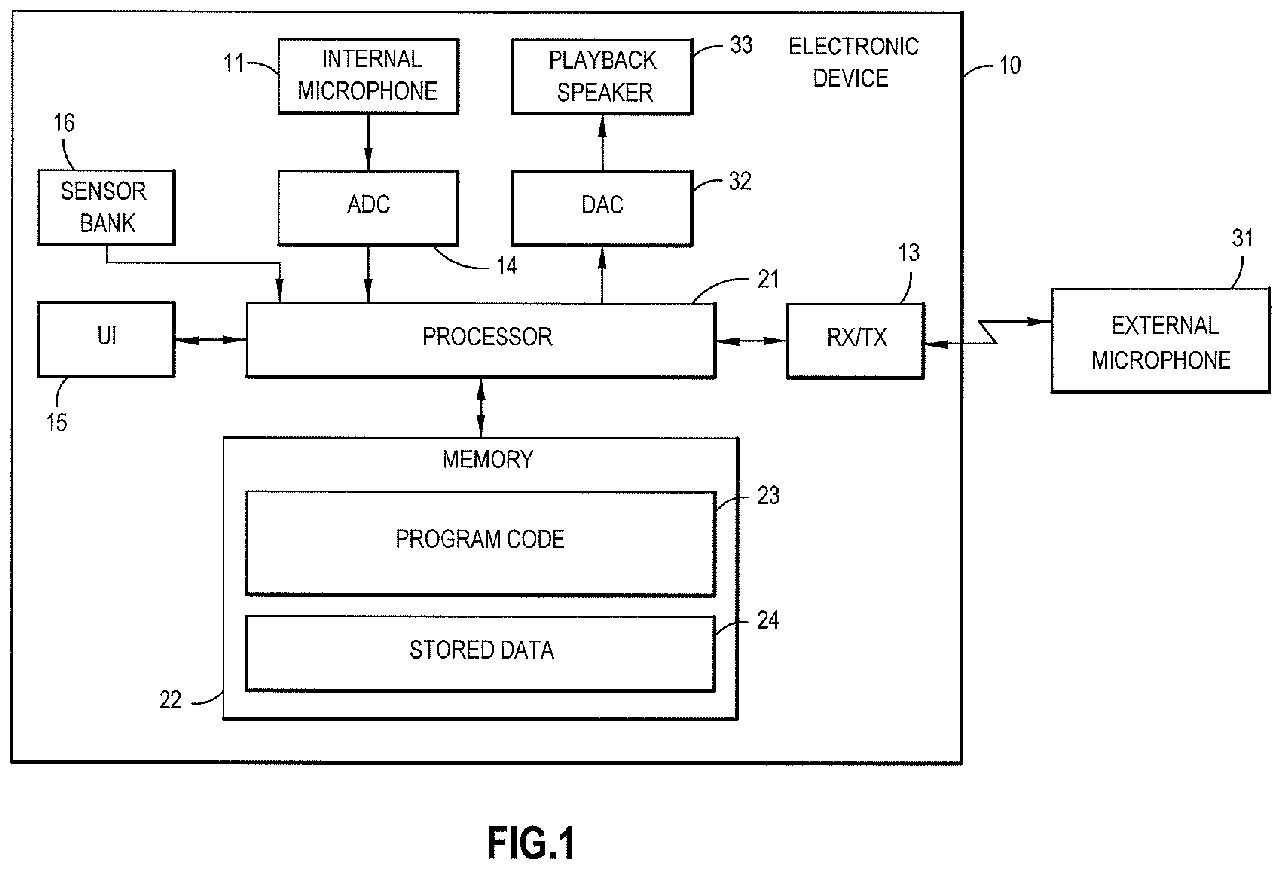 Patent US12126311 — Processing audio with an audio processing operation — Figure 1
