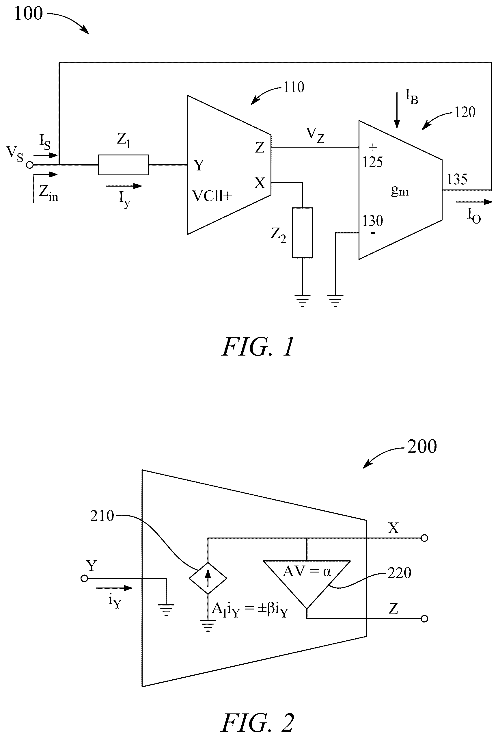 Patent US12126315 Figure 1 – Tunable grounded positive and negative active inductor simulator and impedance multiplier