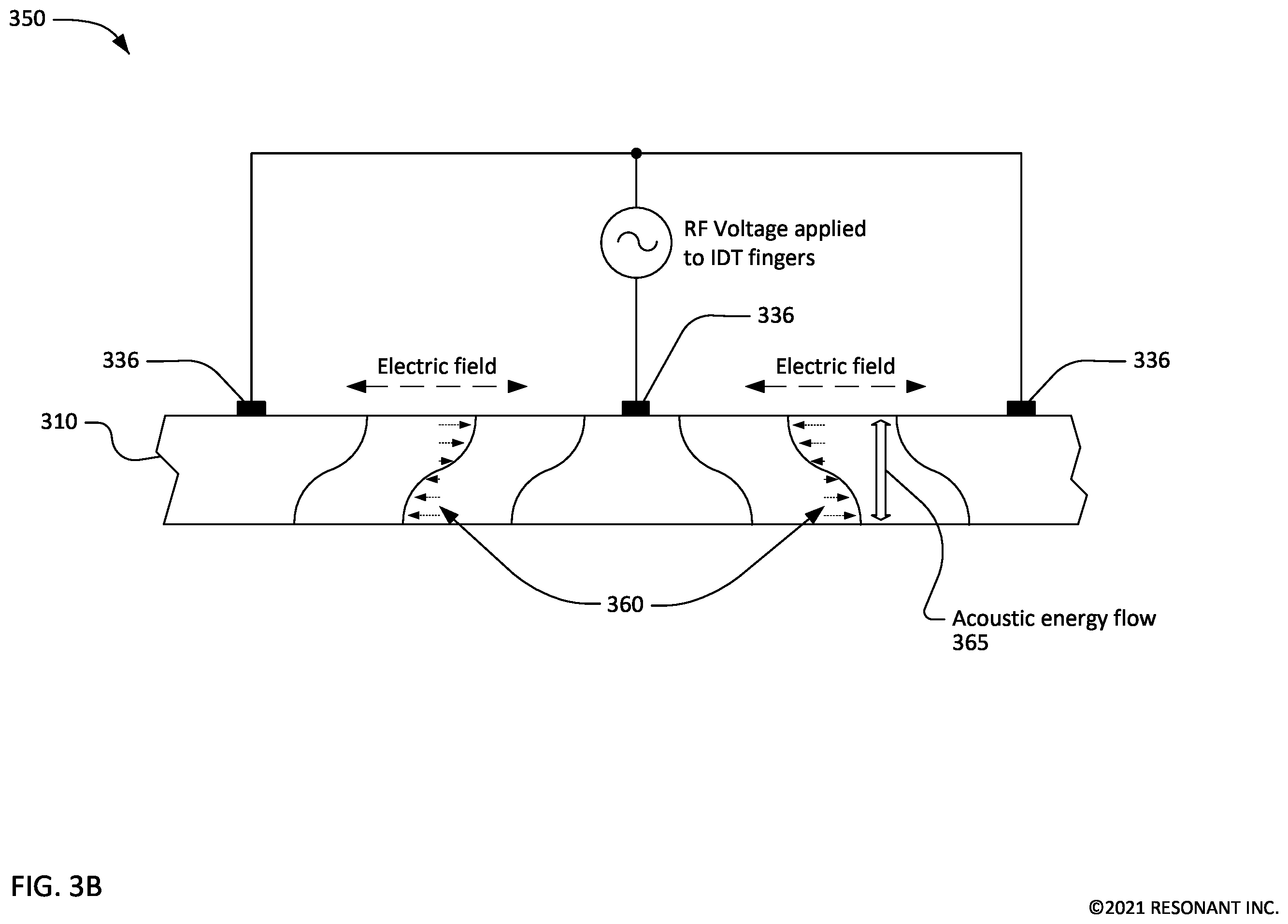 Patent US12126316 Figure 4 – Transversely-excited film bulk acoustic resonator