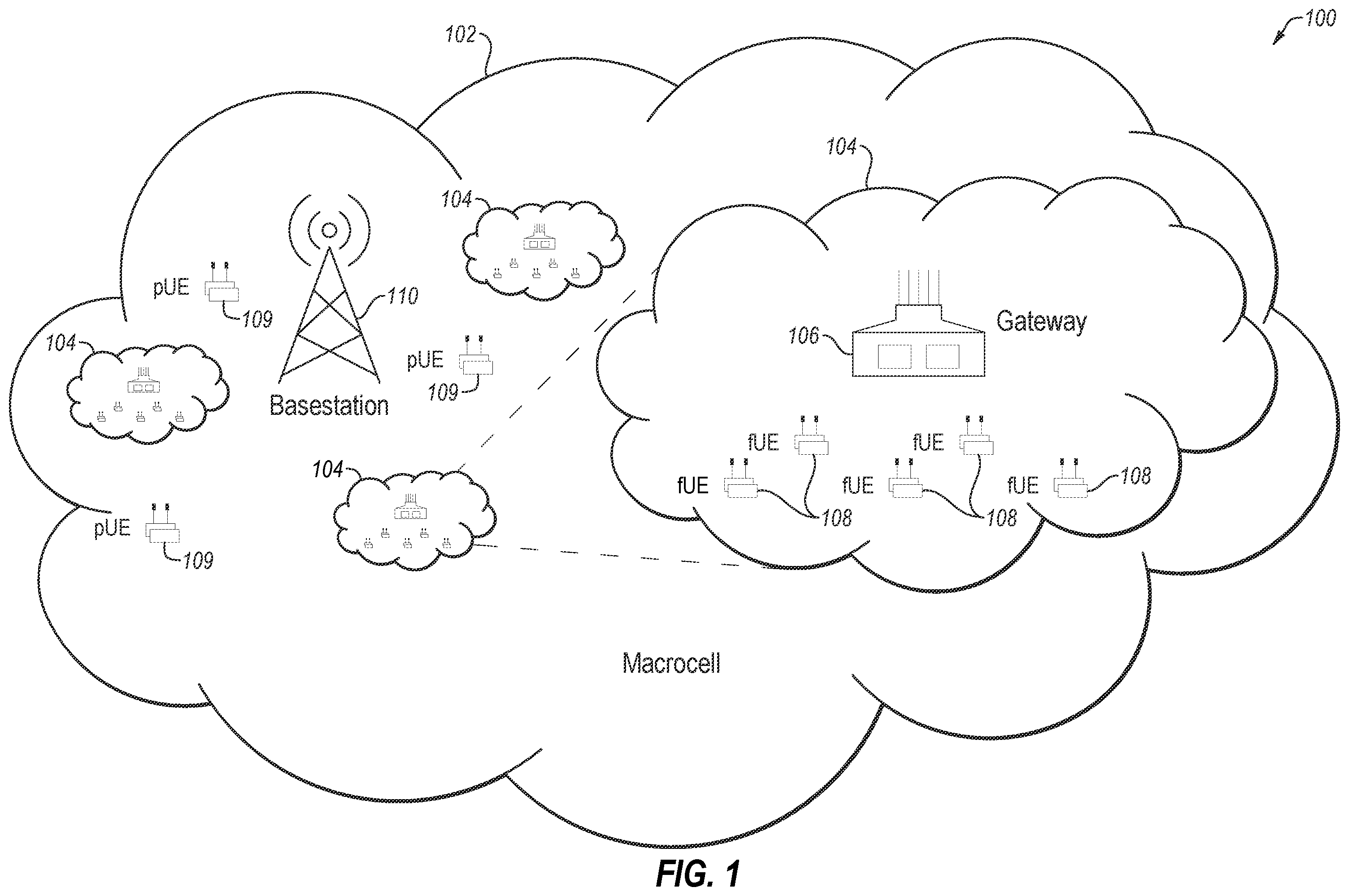 Patent US12126374 — Spread spectrum communication, and associated devices, systems, and methods — Figure 1