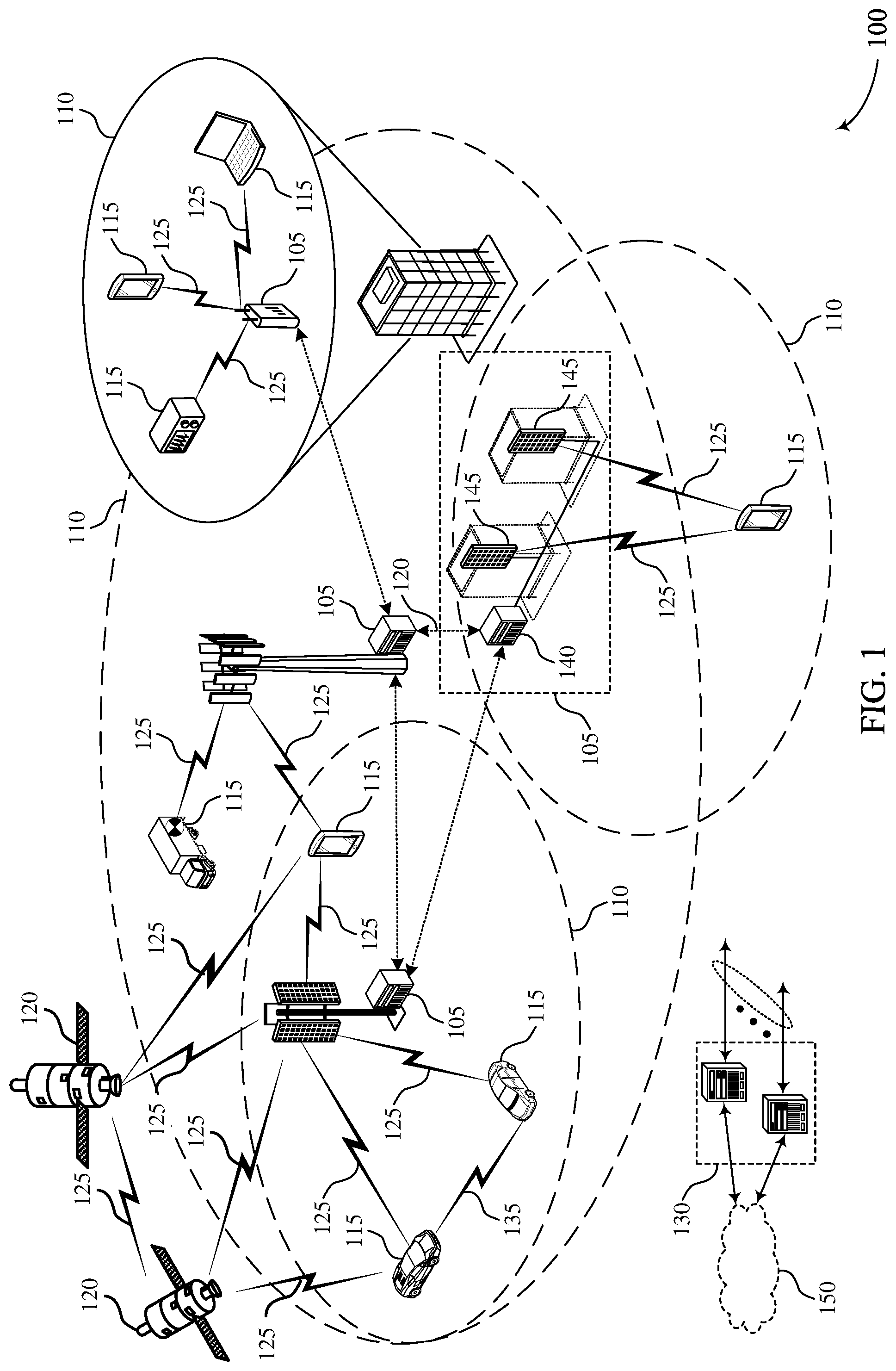 Patent US12126540 — Timing adjustment in non-terrestrial wireless communications — Figure 1
