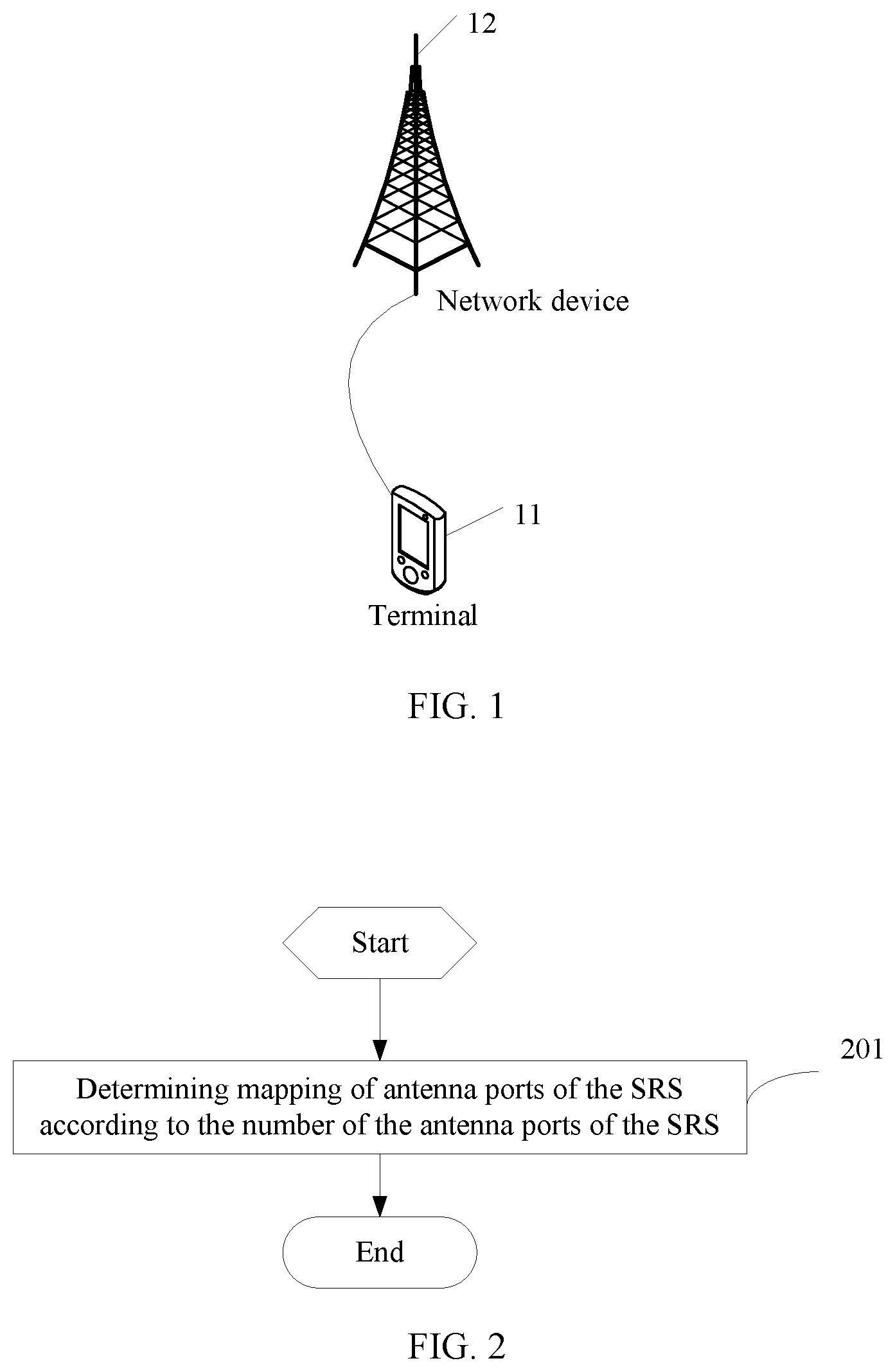 Patent US12126558 — Method for determining mapping of antenna ports, and terminal — Figure 1
