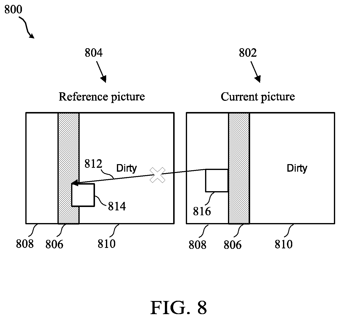Patent US12126823 Figure 8 – Support of mixed IRAP and non-IRAP pictures within an access unit in multi-layer video bitstreams