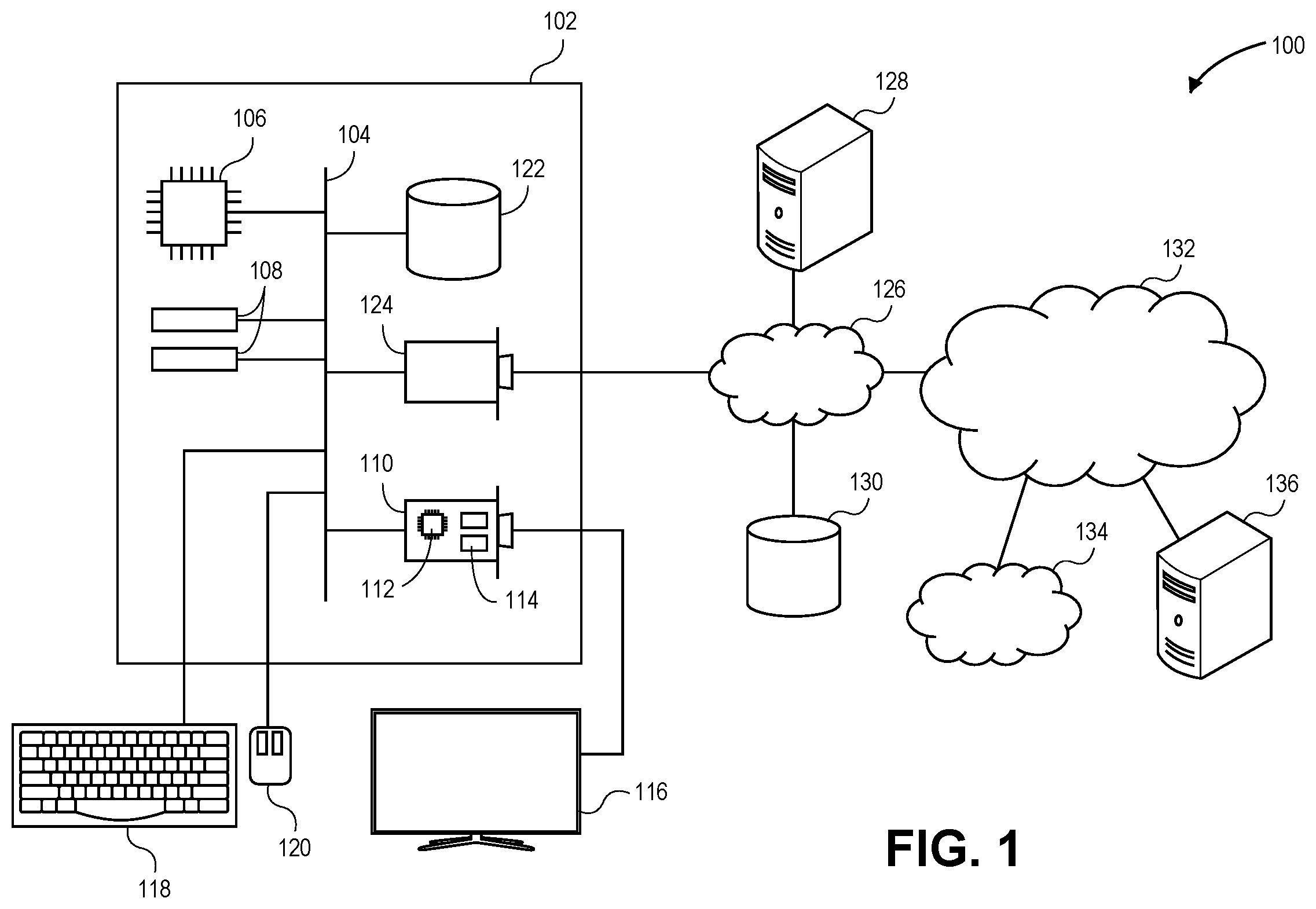 Patent US12126843 — Centralized streaming video composition — Figure 1