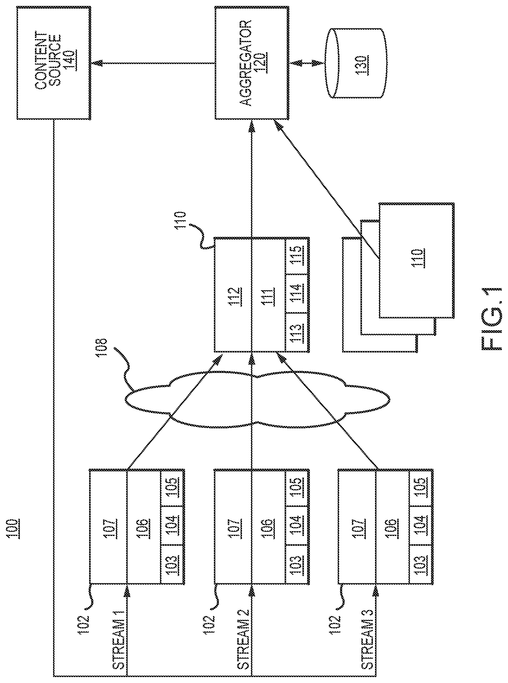 Patent US12126846 — Media signature recognition with resource constrained devices — Figure 1
