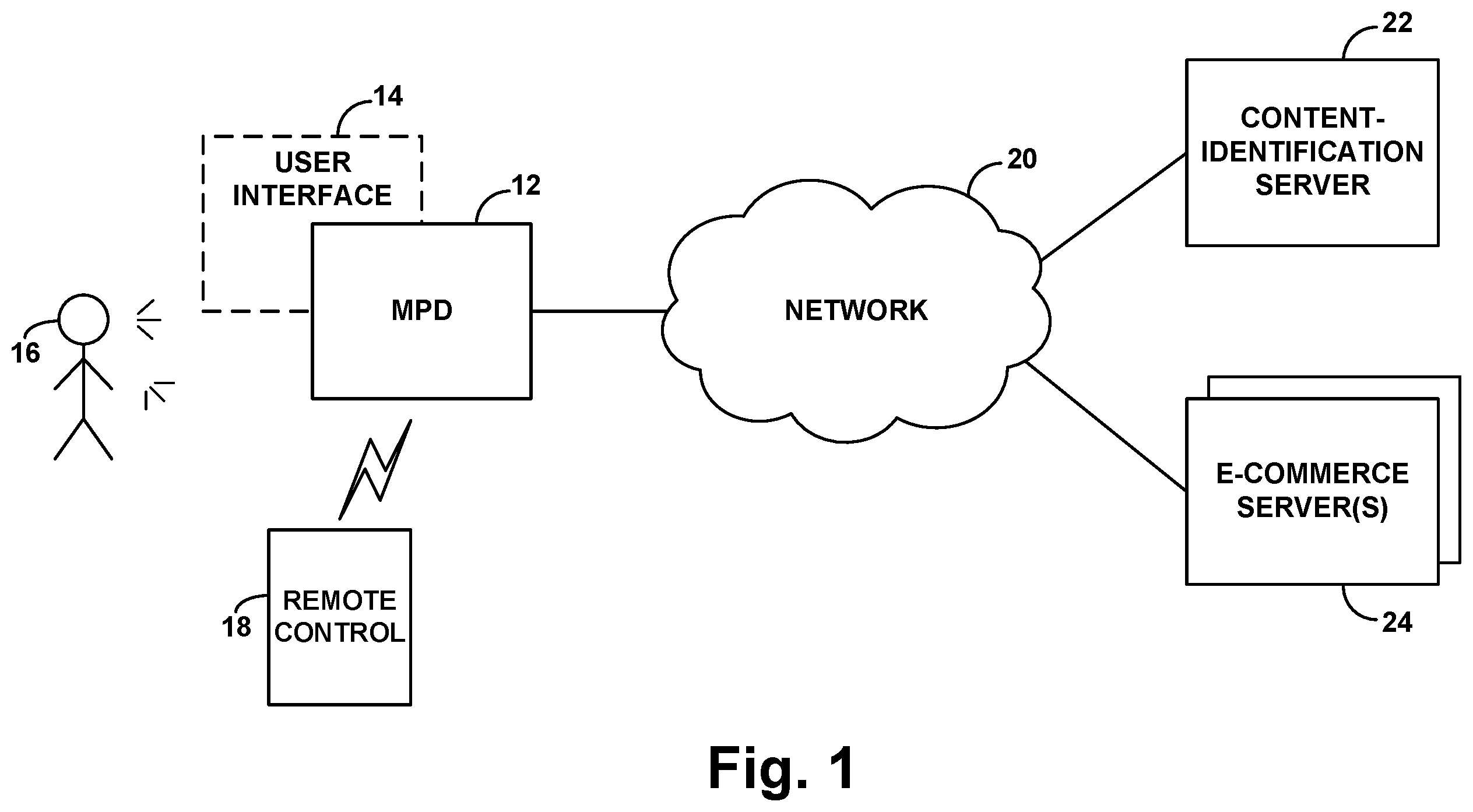 Patent US12126872 — Media presentation device with voice command feature — Figure 1