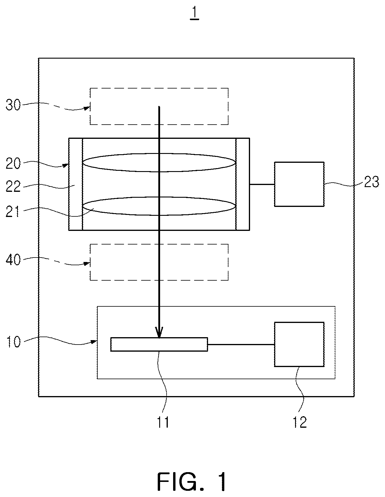 Patent US12126885 Figure 1 – Camera module with sensor shifting module