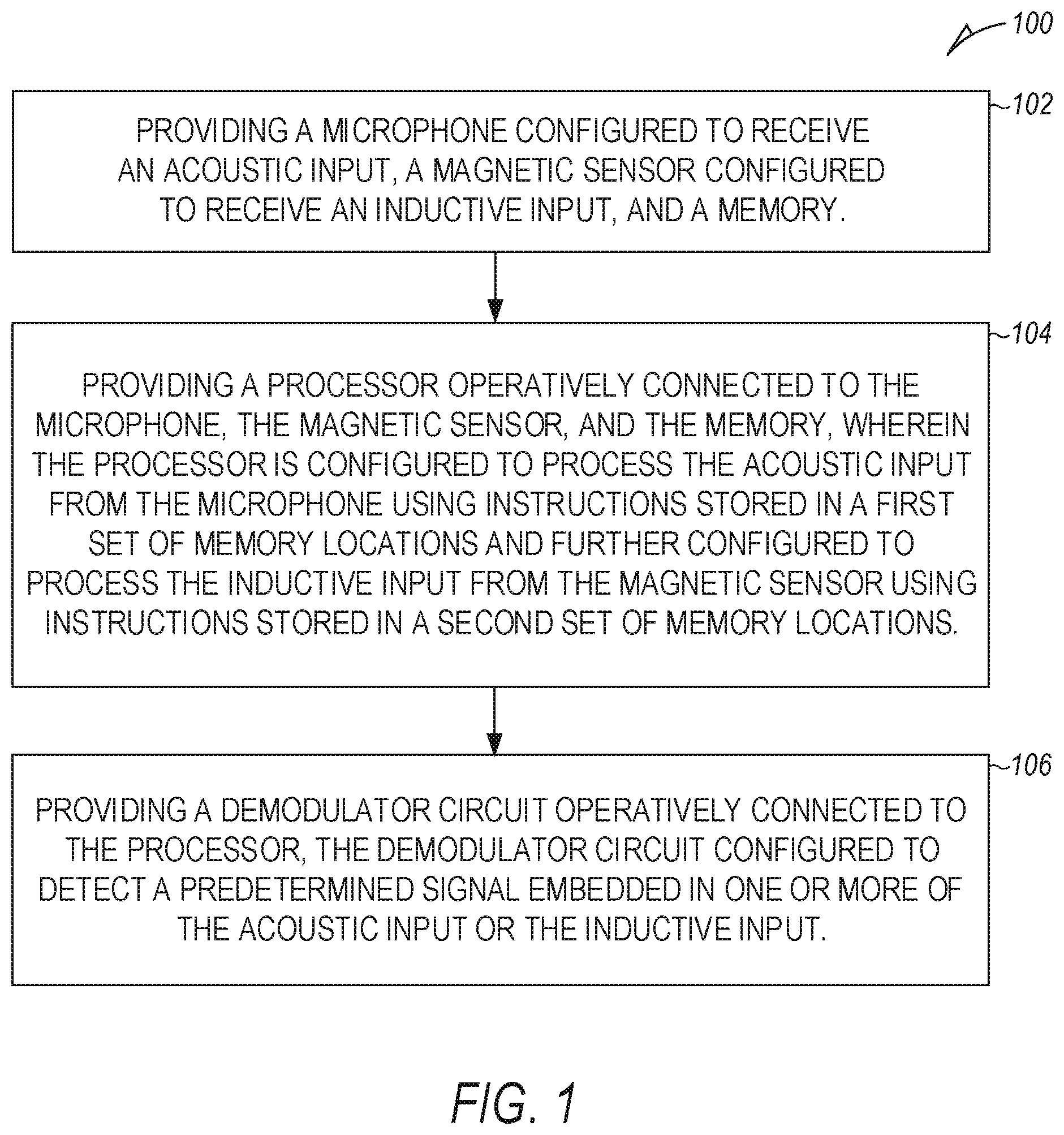 Patent US12126962 — Hearing assistance system with automatic hearing loop memory — Figure 1
