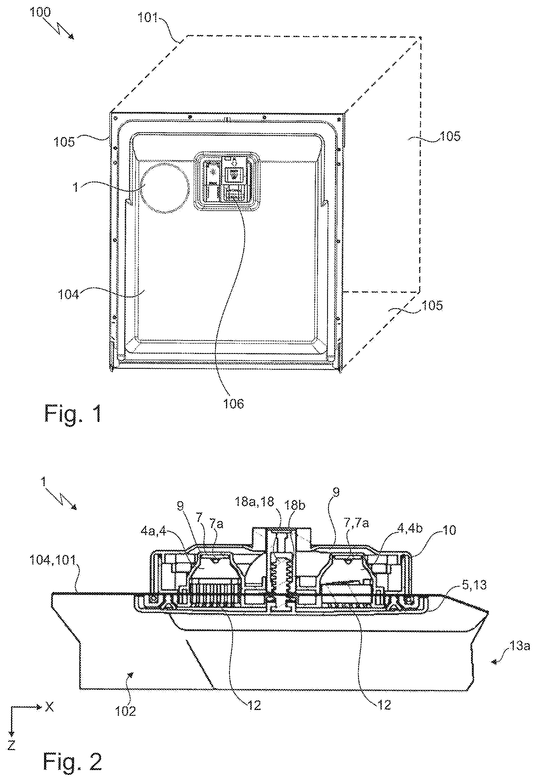 Patent US12128163 — Air treatment apparatus for a domestic appliance — Figure 1