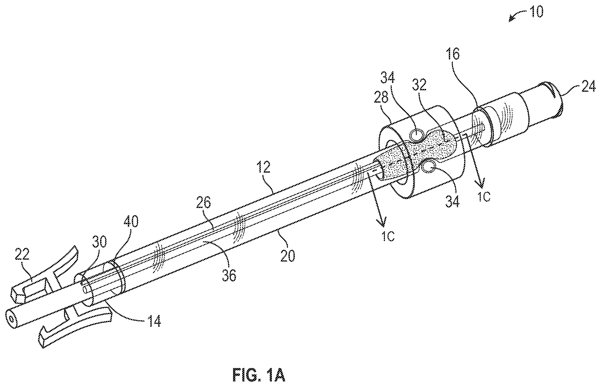 Patent US12128193 Figure 1 – Extension set with a patency instrument
