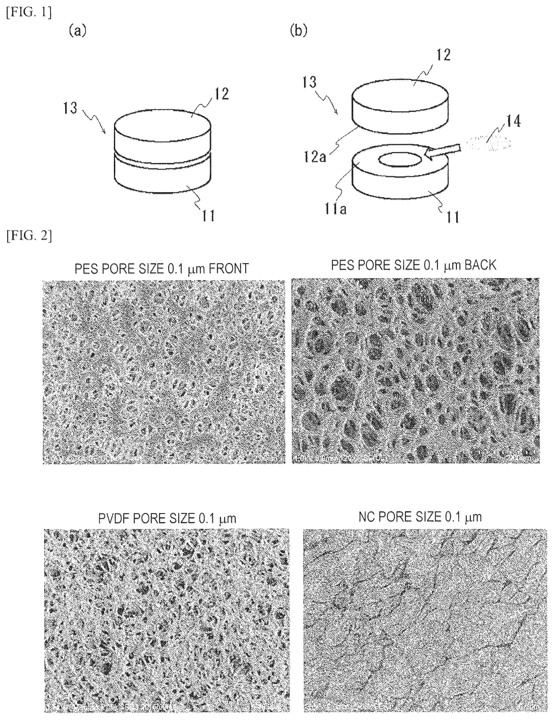 Patent US12128366 — Monolayer, composite, gas separation material, filter, gas separation device and method for manufacturing composite — Figure 1