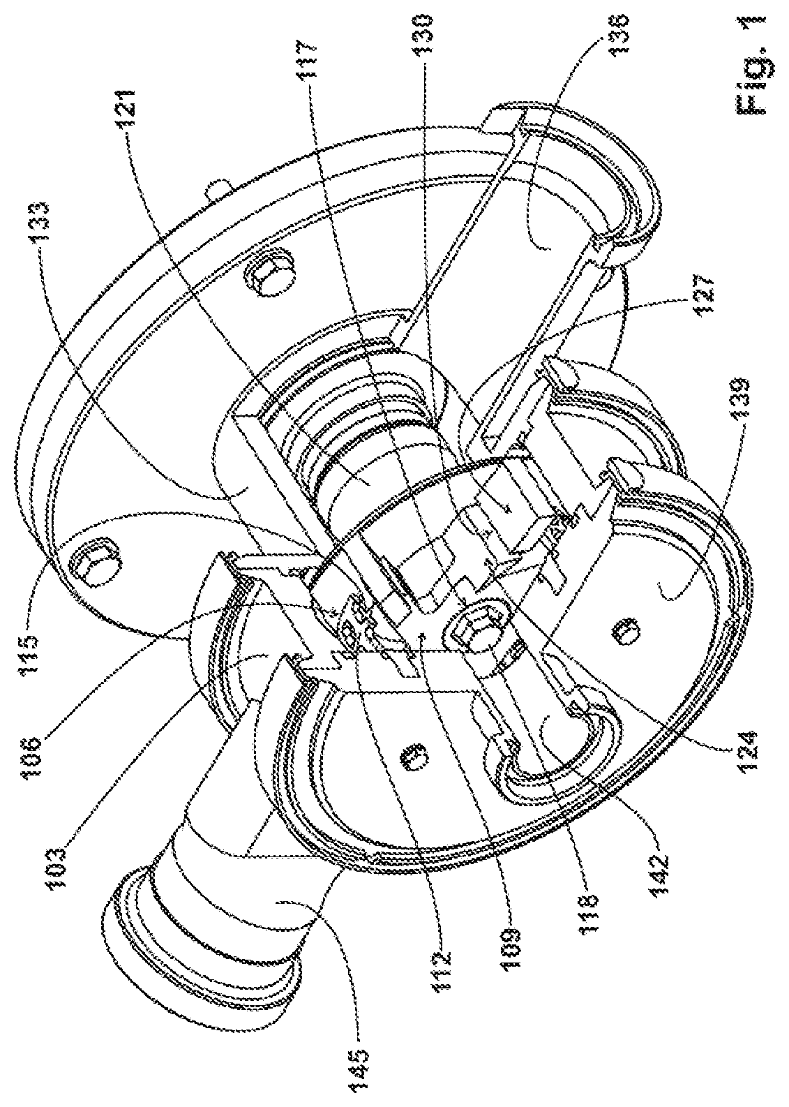 Patent US12128372 Figure 1 – Rotor for a device for mixing powder and liquid and device for mixing powder and liquid