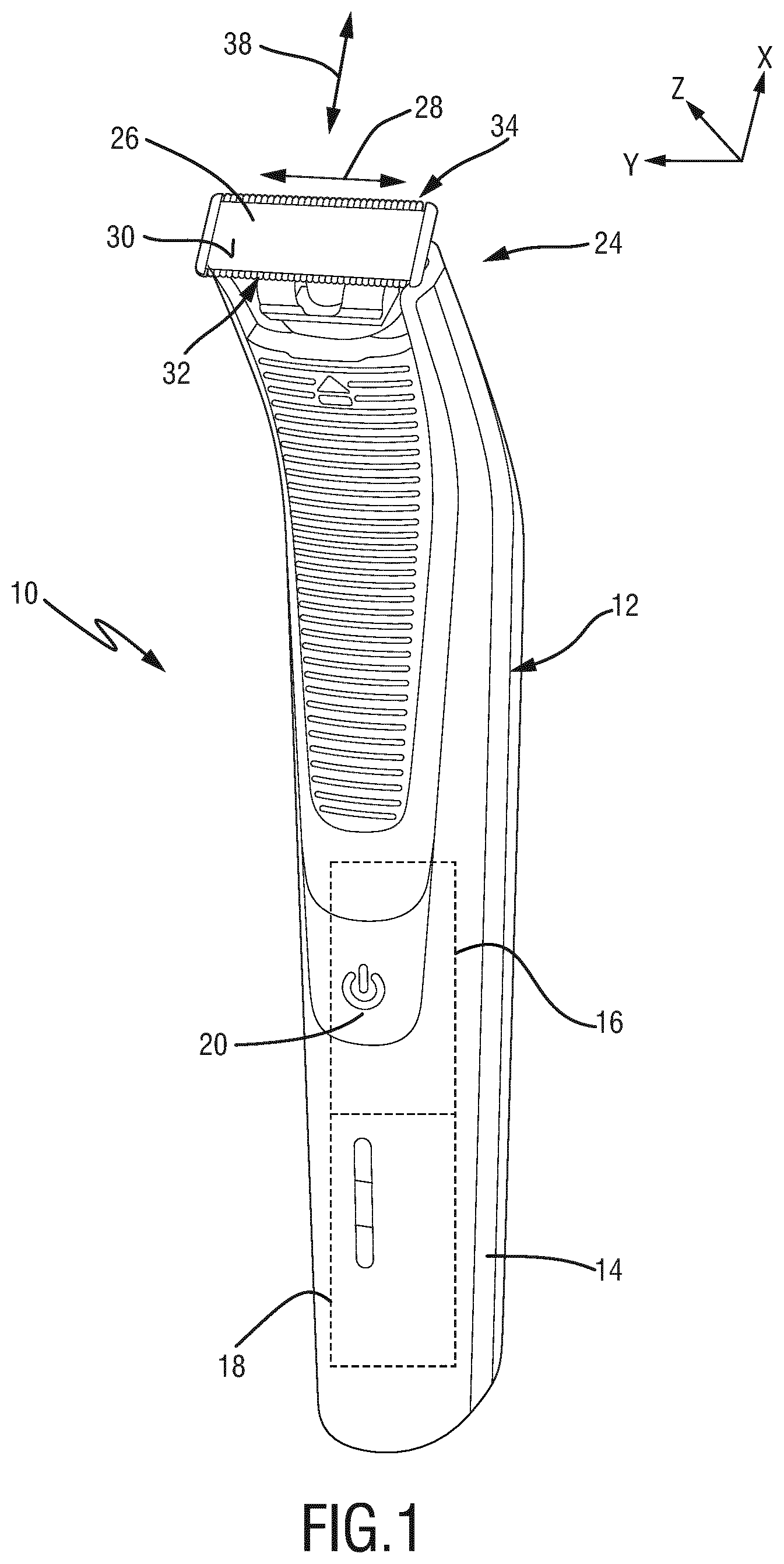 Patent US12128574 — Stationary blade, blade set, and manufacturing method — Figure 1