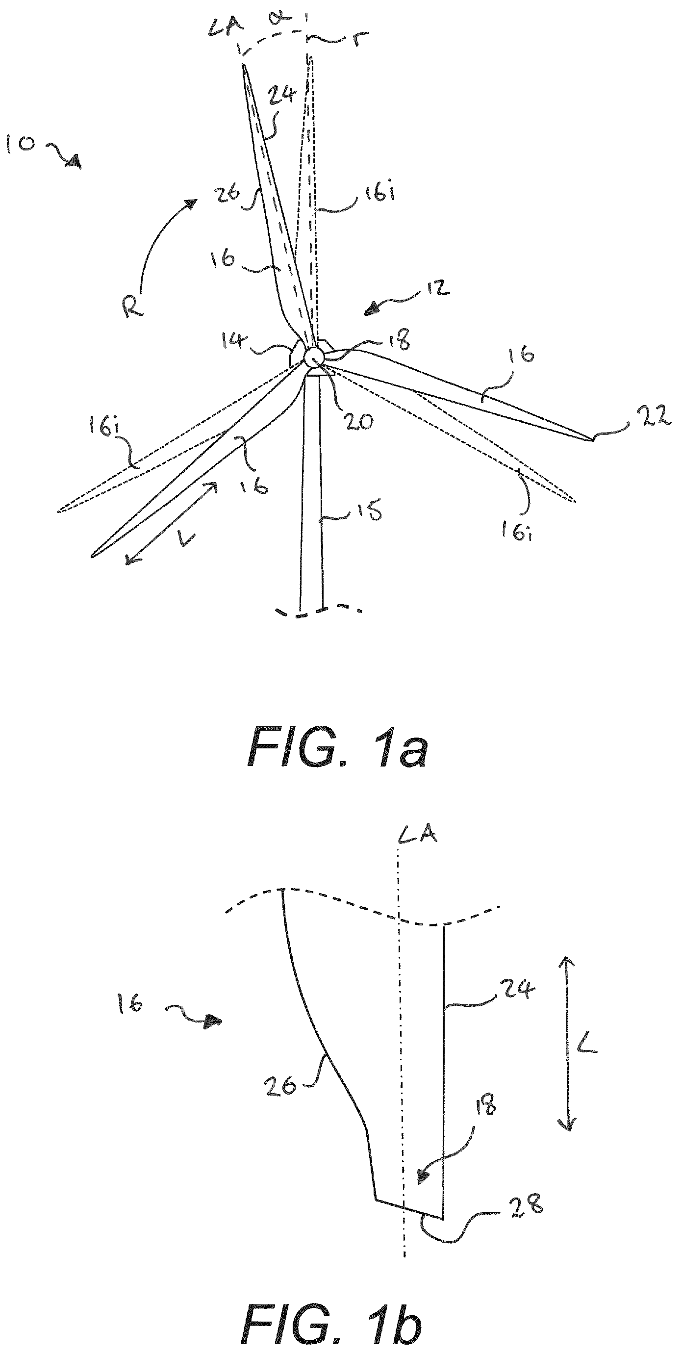 Patent US12128586 — Method of manufacturing a wind turbine blade having an inclined root end surface — Figure 1