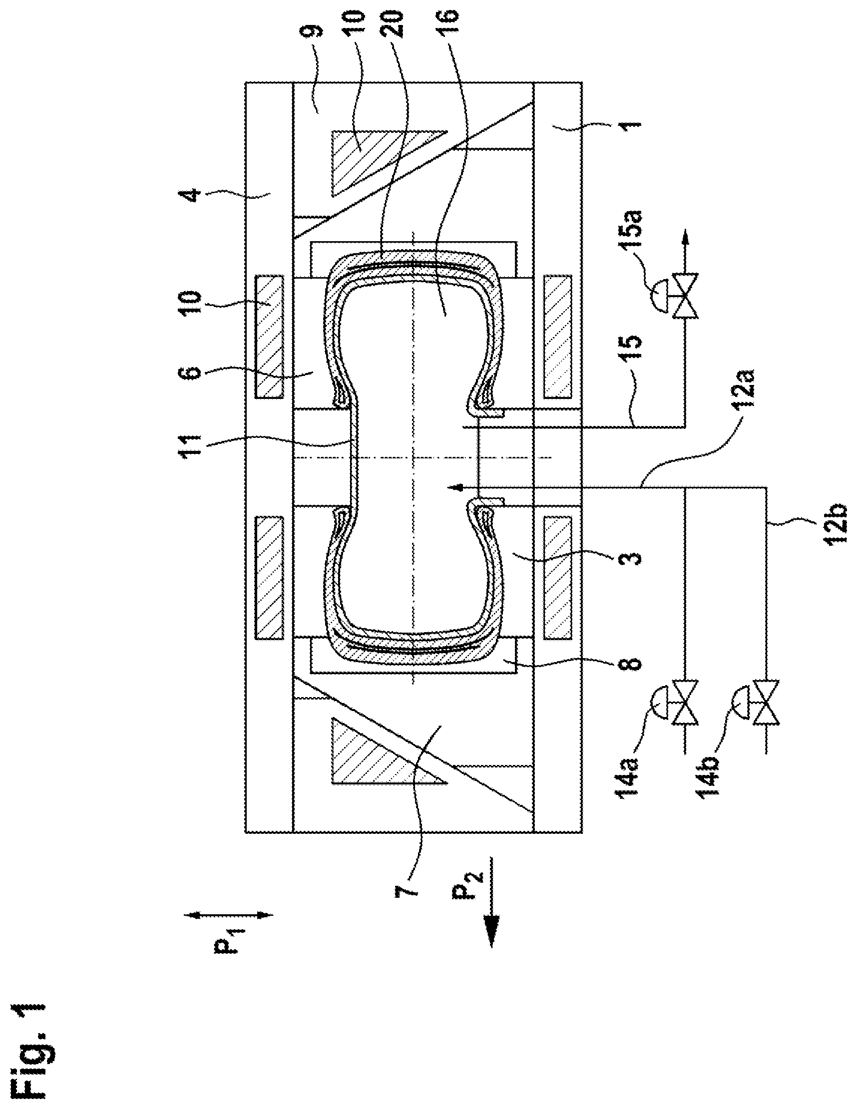 Patent US12128643 — Method for vulcanising a tyre blank — Figure 1