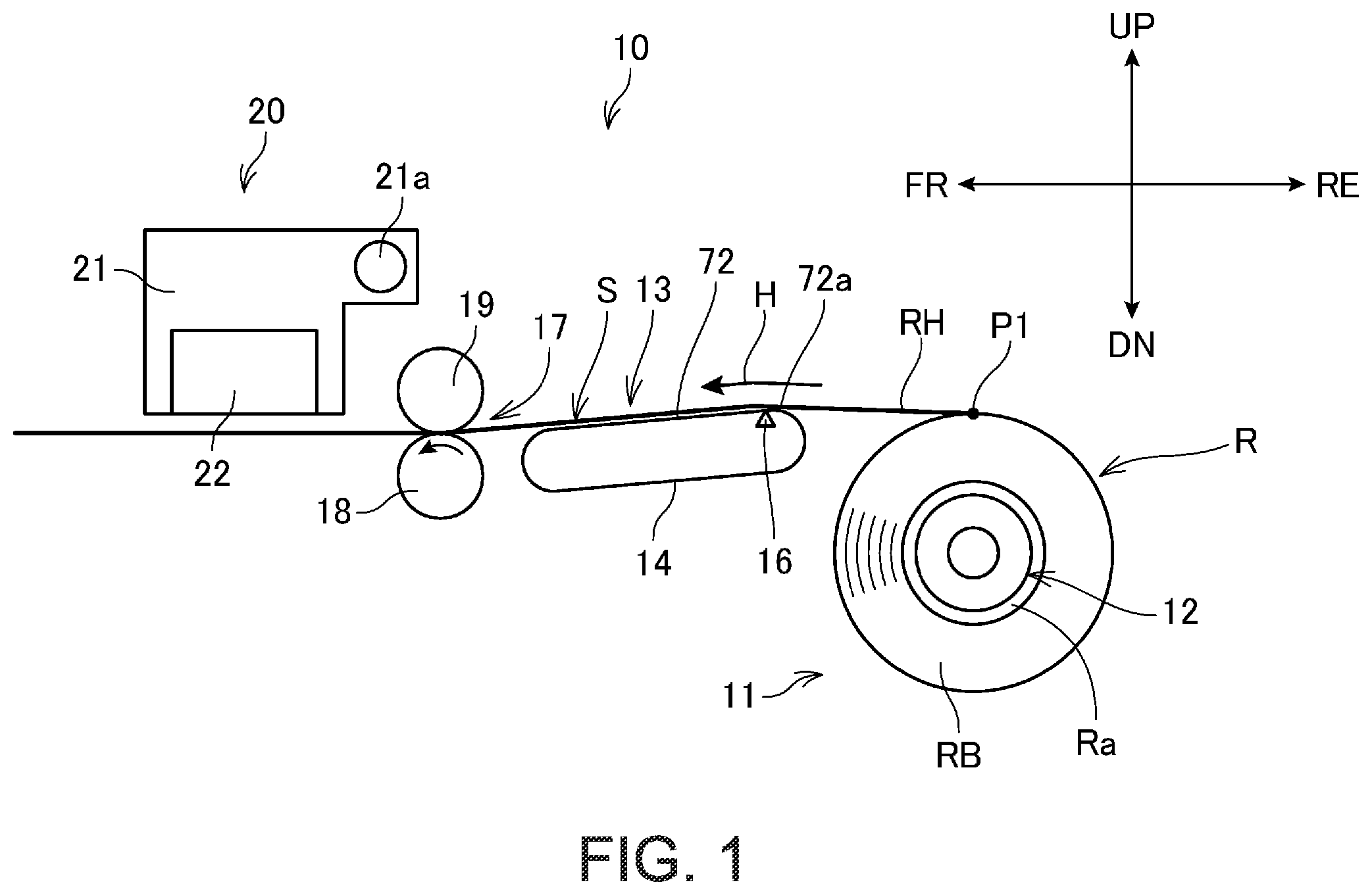 Patent US12128671 — Printing apparatus and control method for printing apparatus — Figure 1