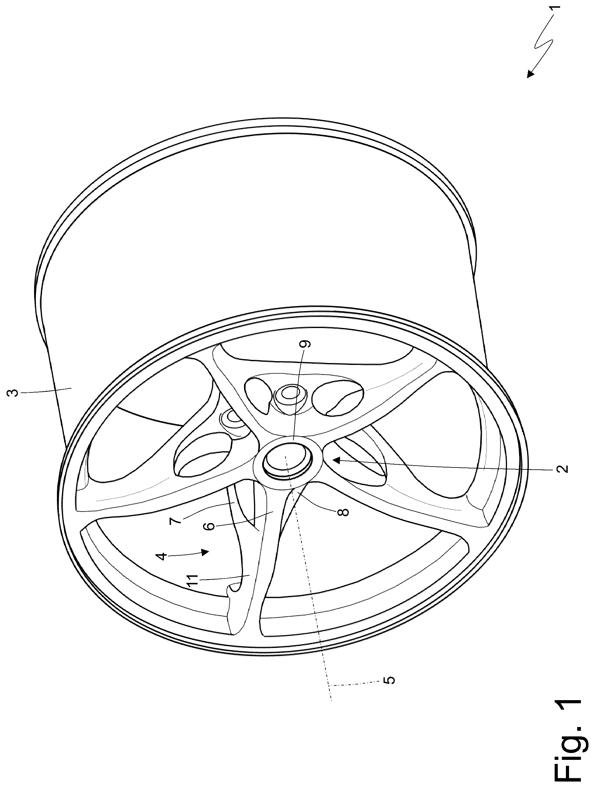 Patent US12128707 — Wheel of a vehicle — Figure 1