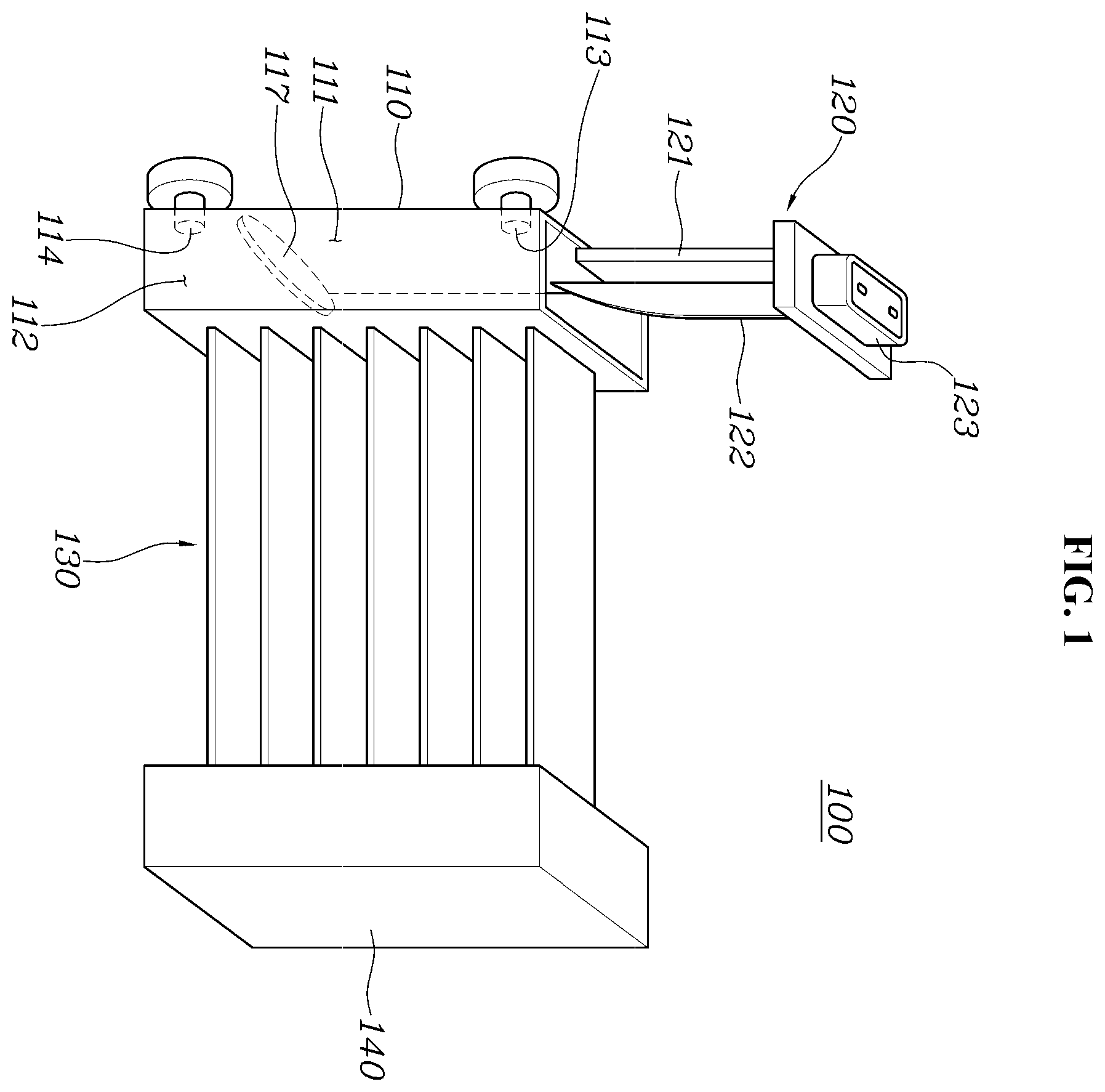 Patent US12128732 — Refrigerant-heating device and heat pump system including the same — Figure 1