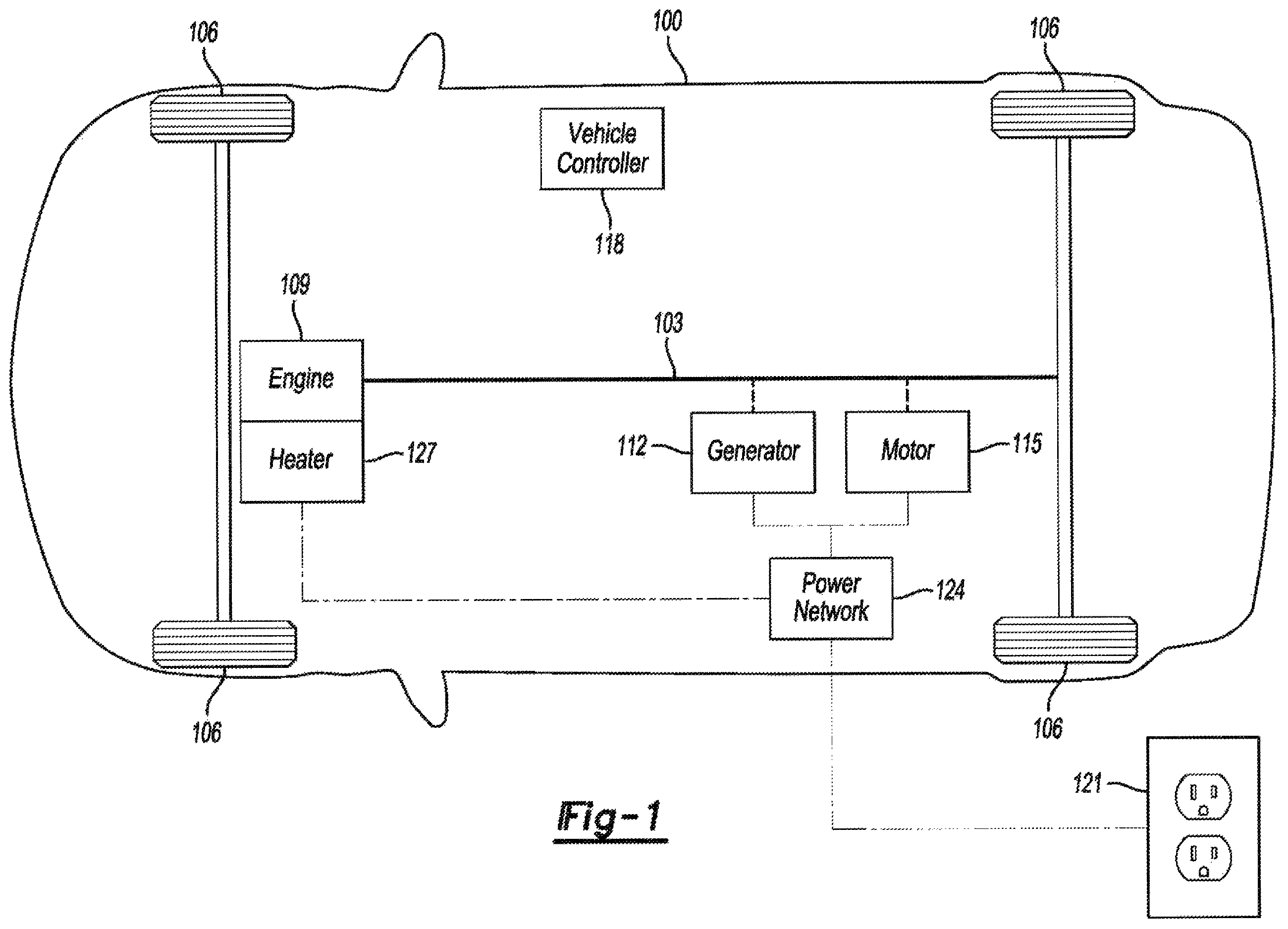 Patent US12128768 — Scheduled engine block heating — Figure 1