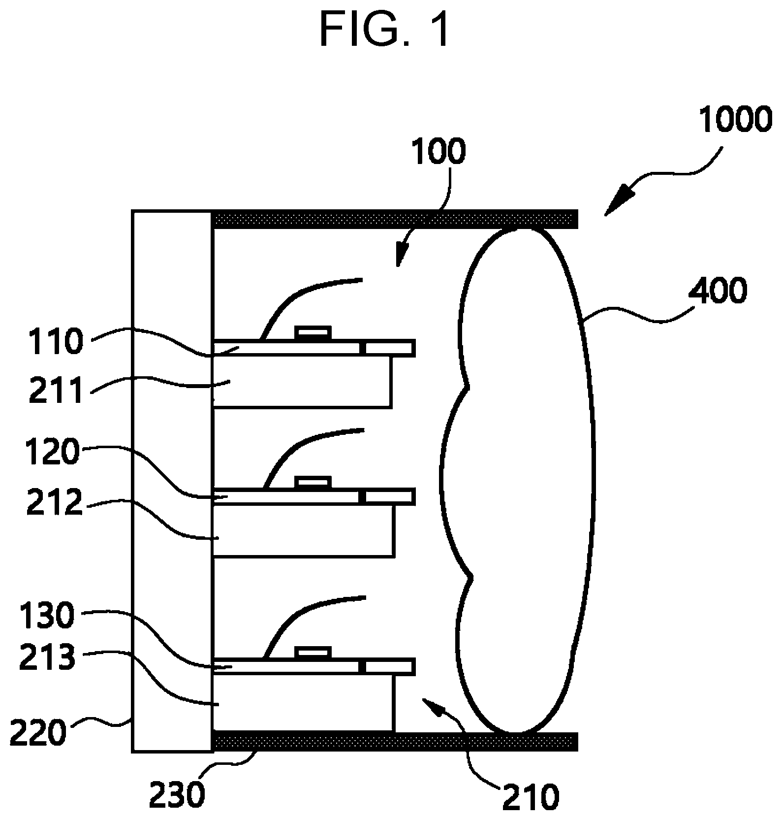 Patent US12128813 — Optical module aiming system and optical module aiming method using the same — Figure 1