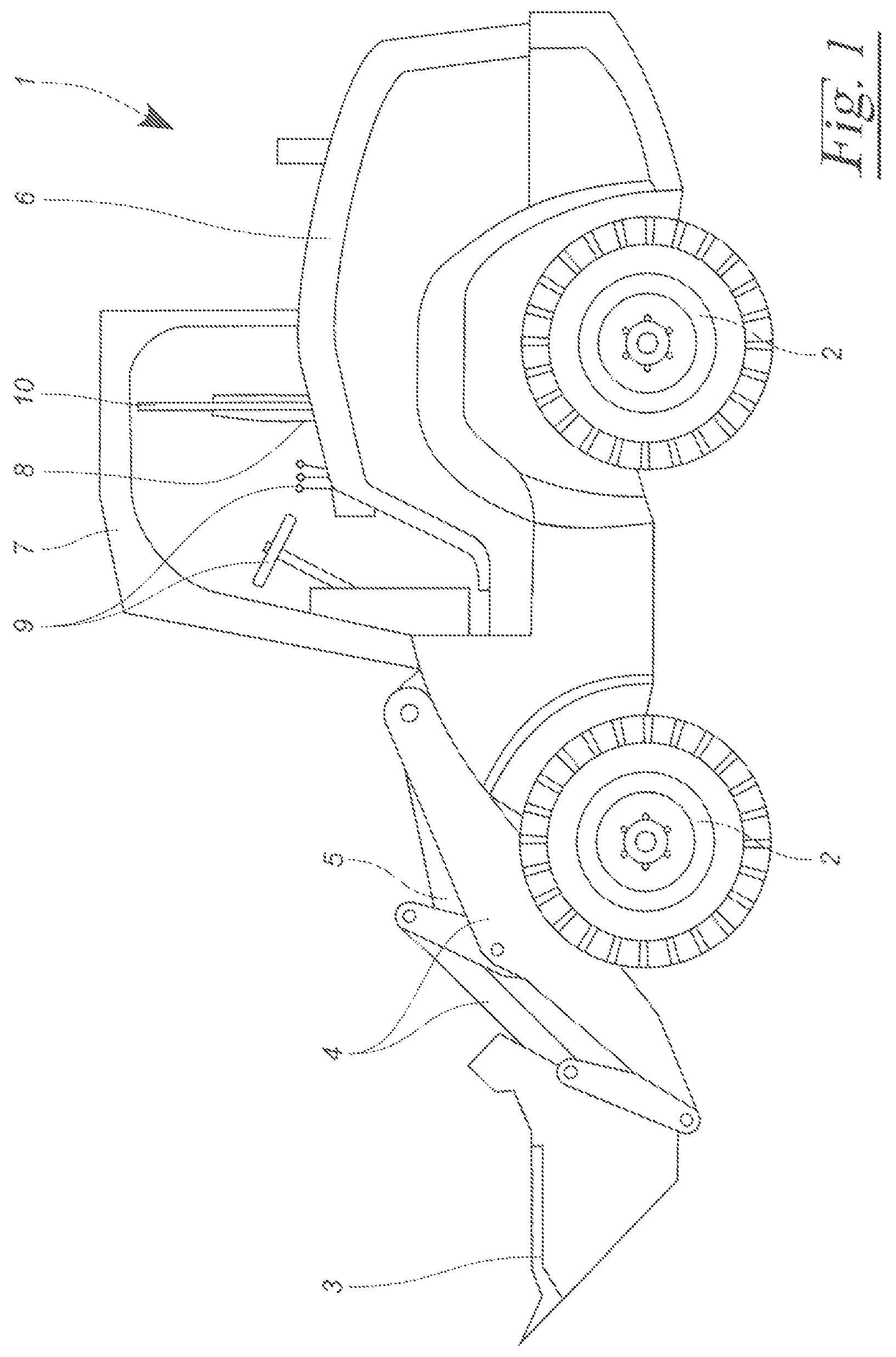 Patent US12128851 Figure 1 – Motor vehicle having at least one driver's seat