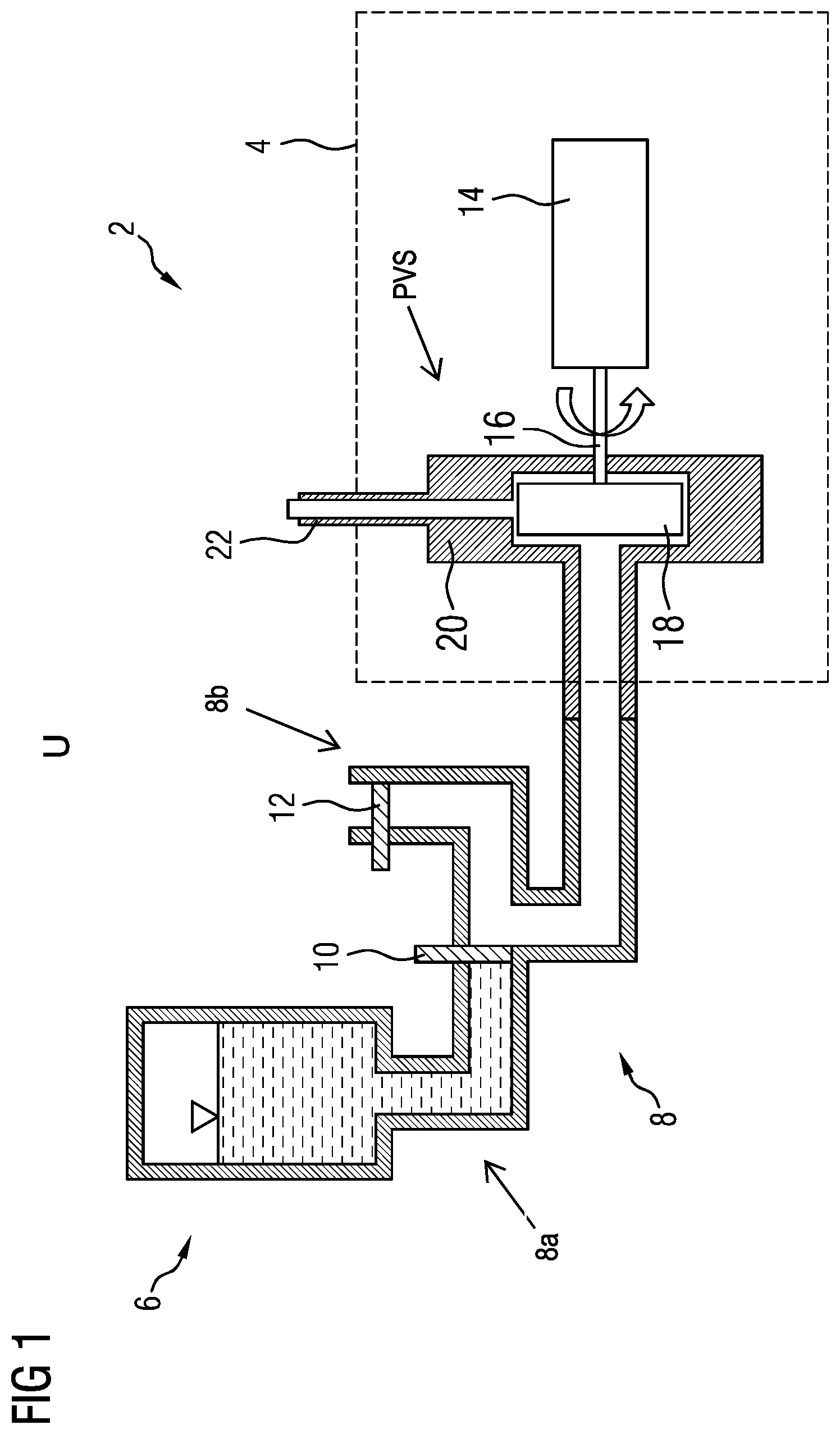 Patent US12128854 — Cleaning device — Figure 1
