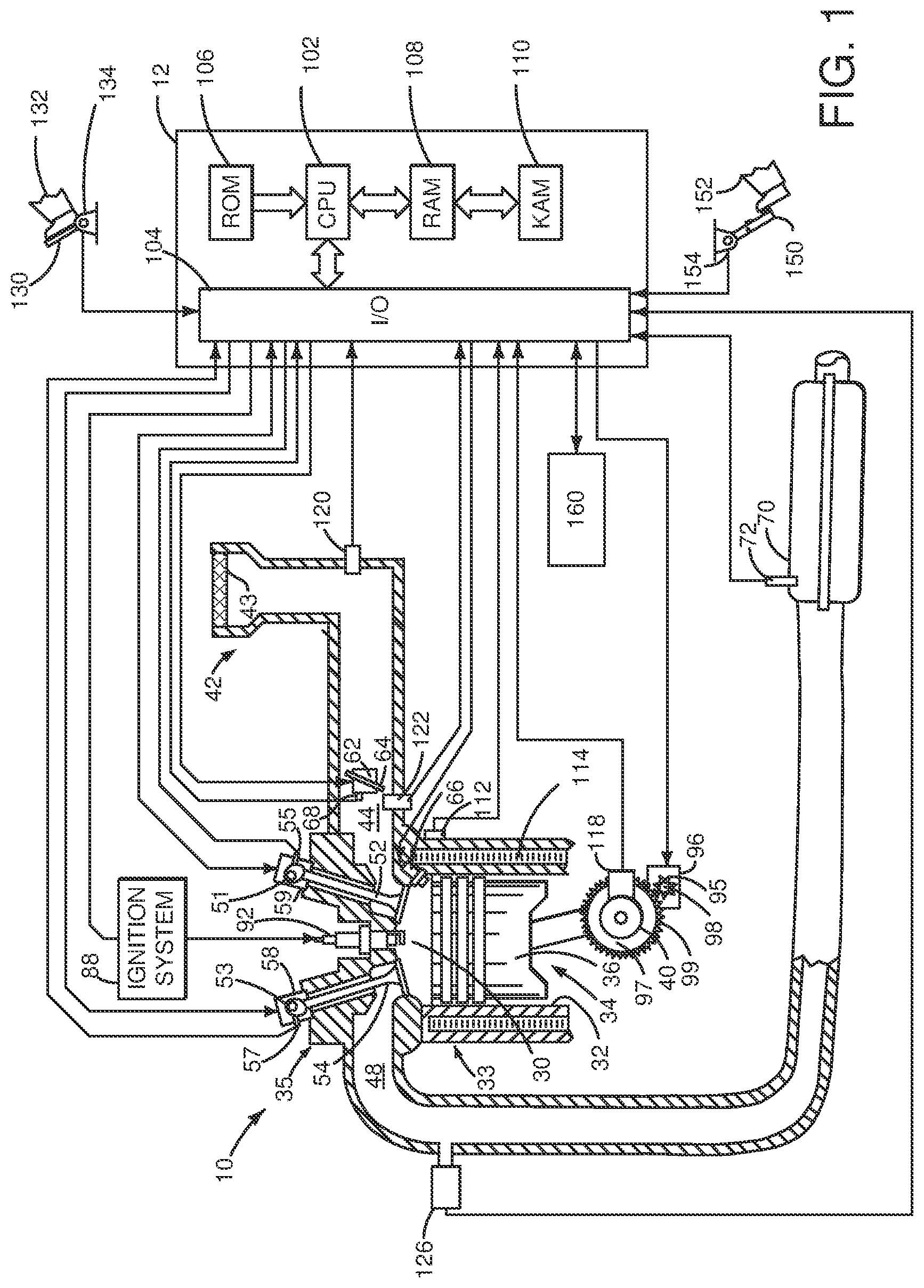 Patent US12128875 Figure 1 – System and method for coordinating disconnect clutch and electric machine torque