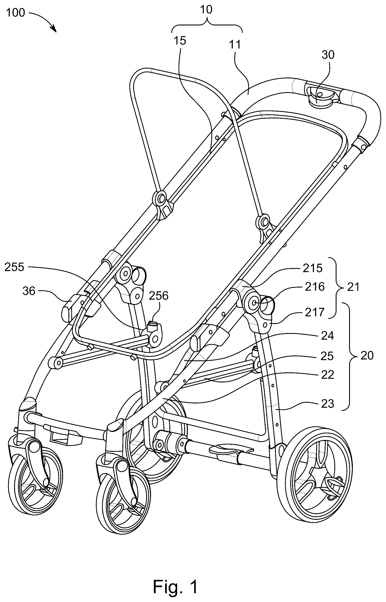 Patent US12128944 — Child carrying device — Figure 1