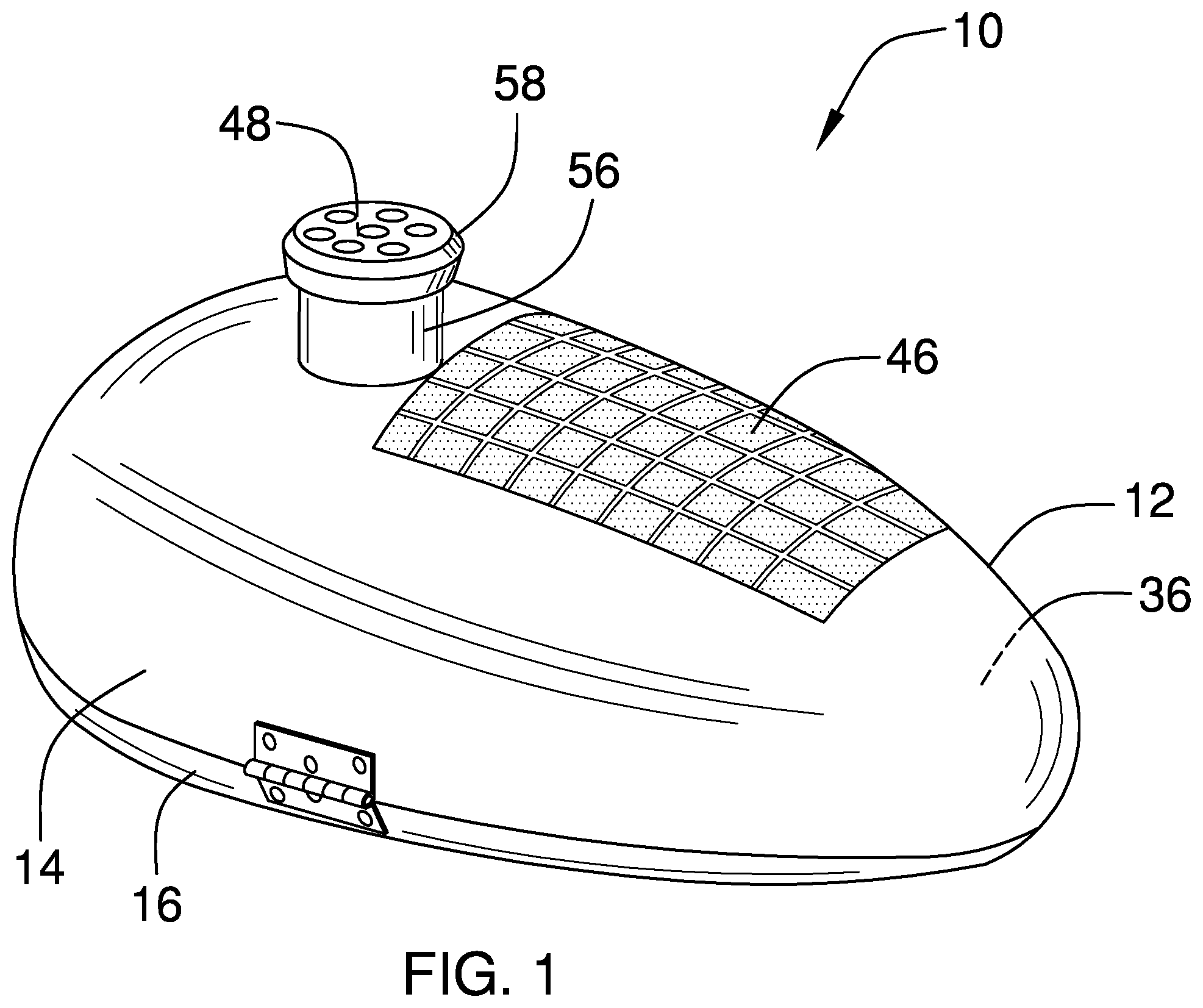 Patent US12128981 — Bicycle mounted storage device — Figure 1