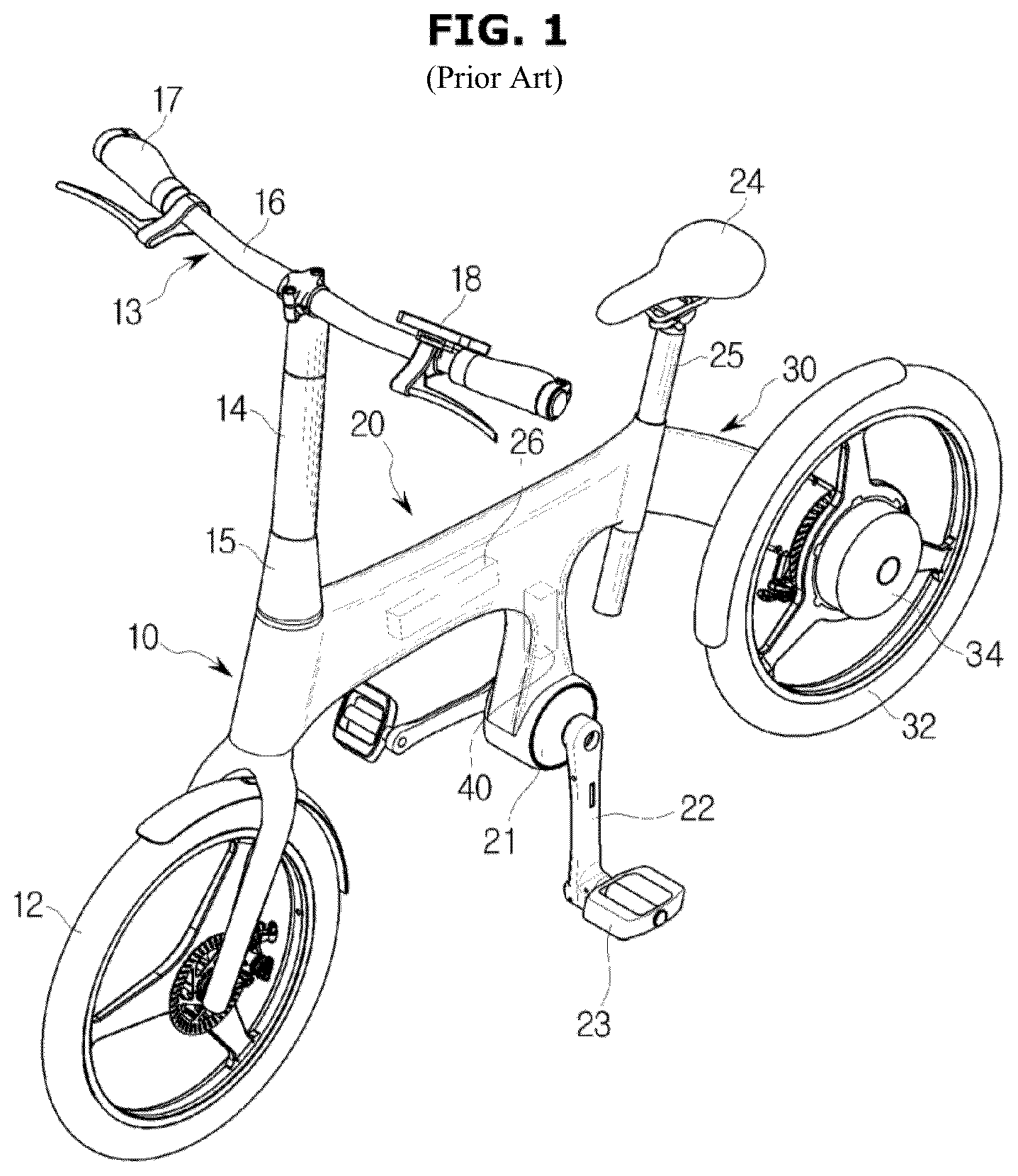 Patent US12128988 — Cadence based shoe-pedal coupling system — Figure 1