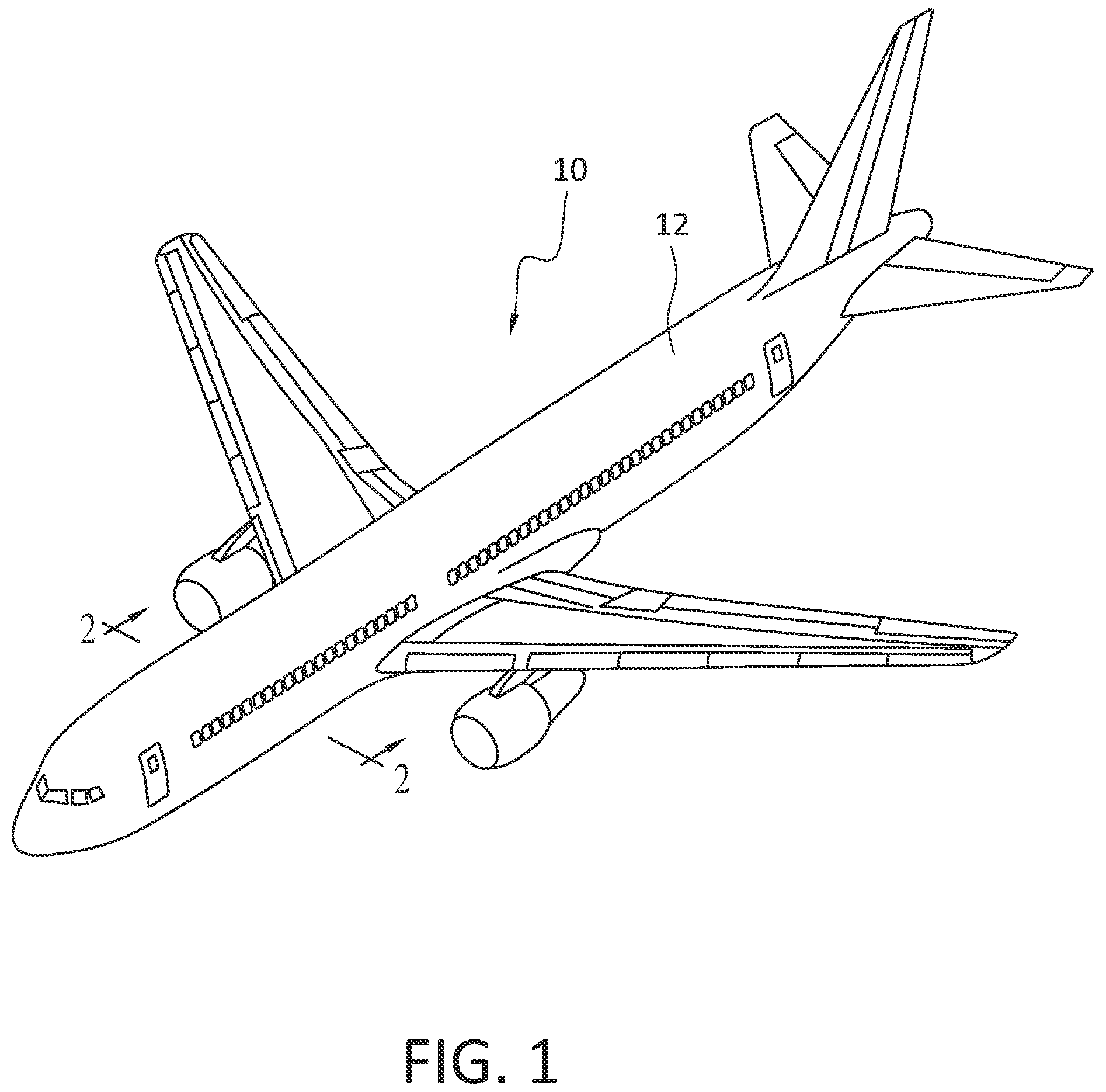 Patent US12129012 — Aircraft cabin seal — Figure 1