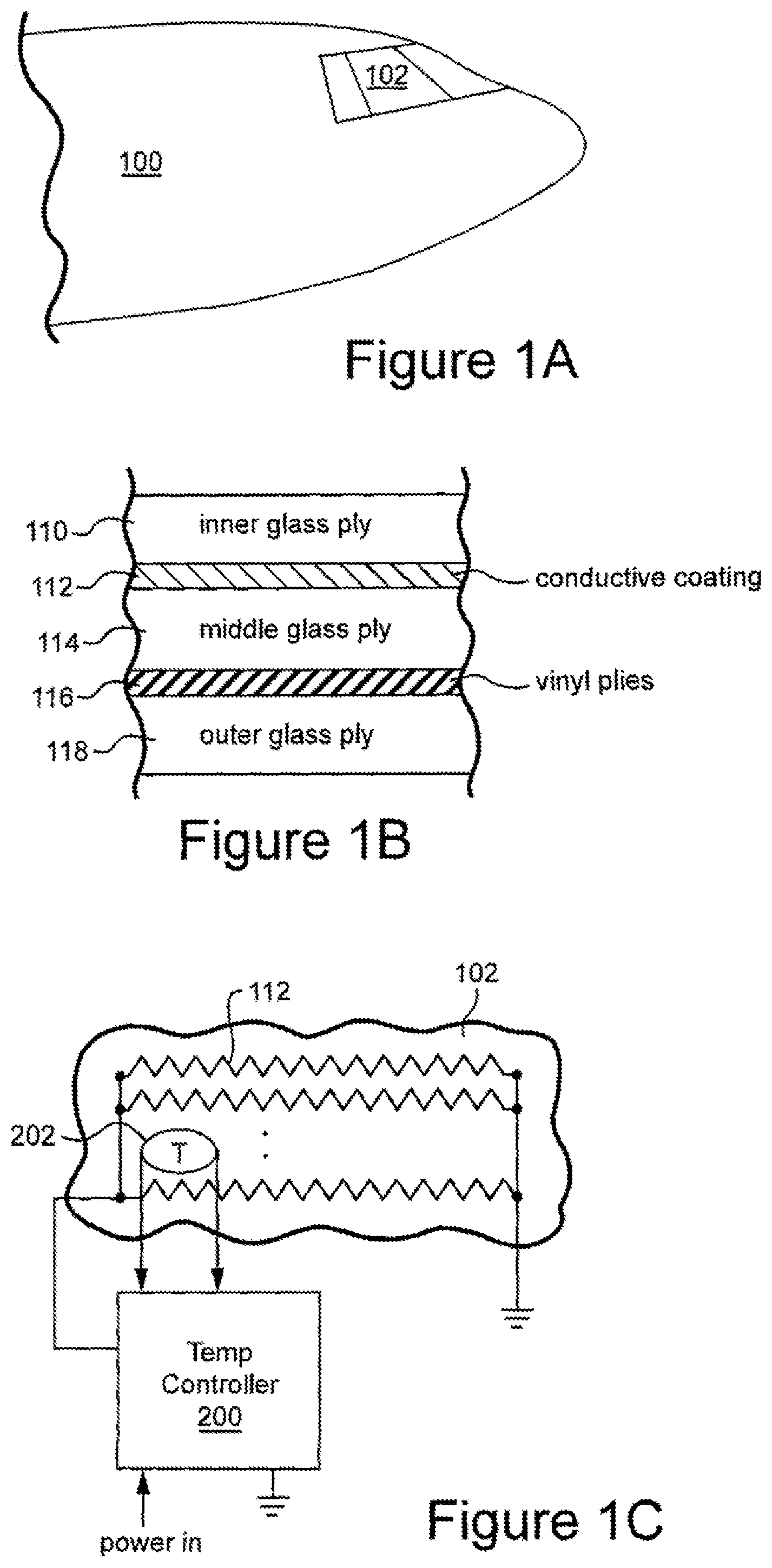 Patent US12129013 — Aircraft window heating system with regulated DC voltage — Figure 1