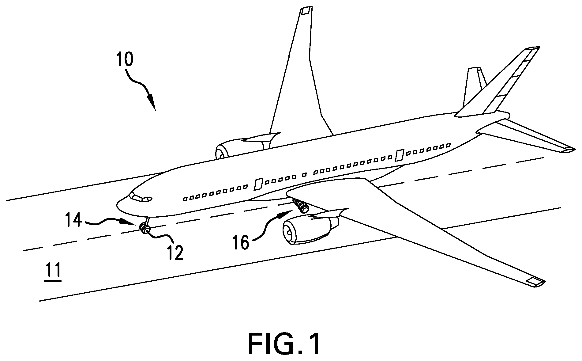 Patent US12129020 — Aircraft electric taxi system design and operation — Figure 1