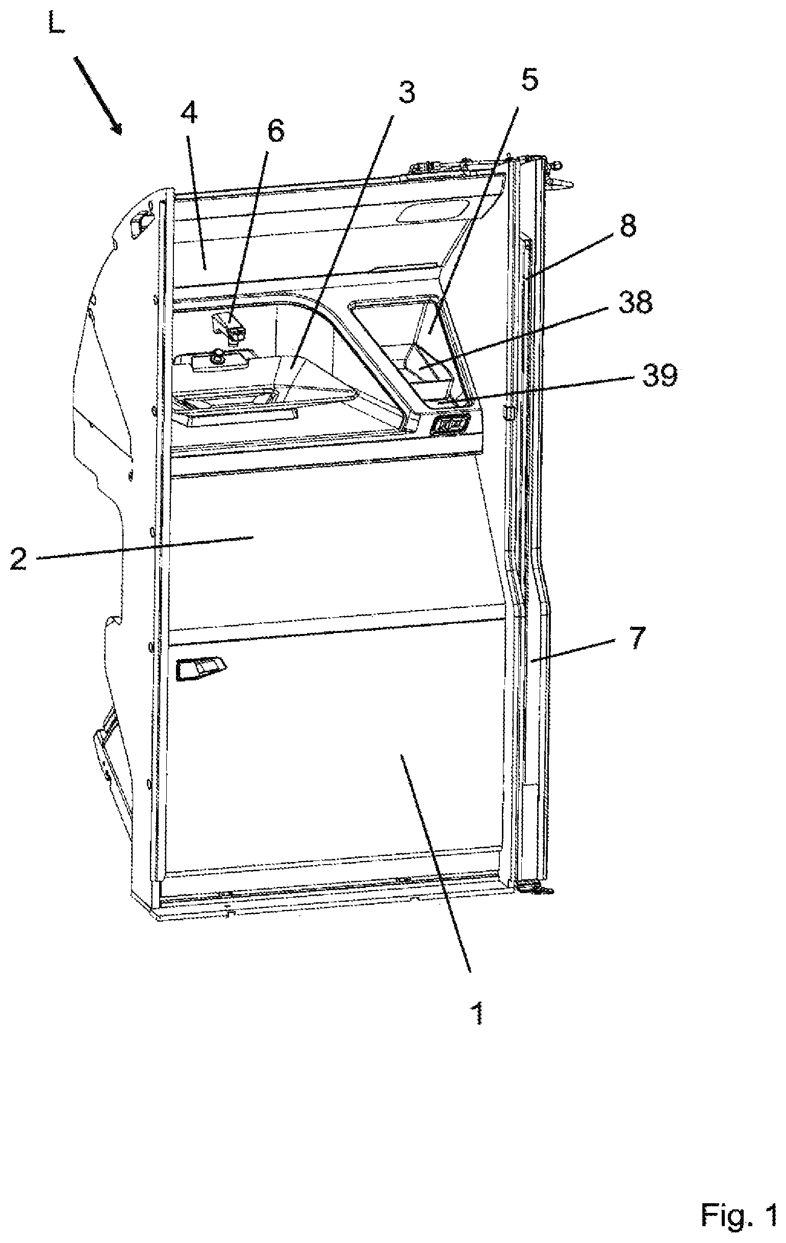 Patent US12129032 — Lavatory arrangement — Figure 1