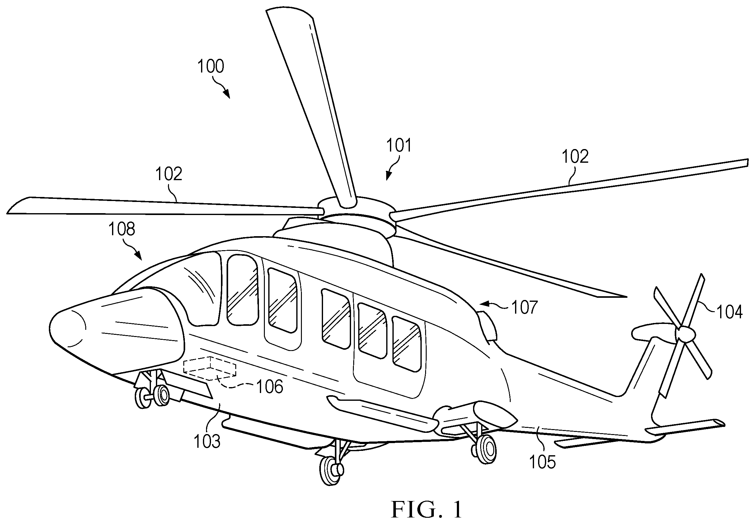 Patent US12129033 — Aircraft restraint system with haptic signaling — Figure 1